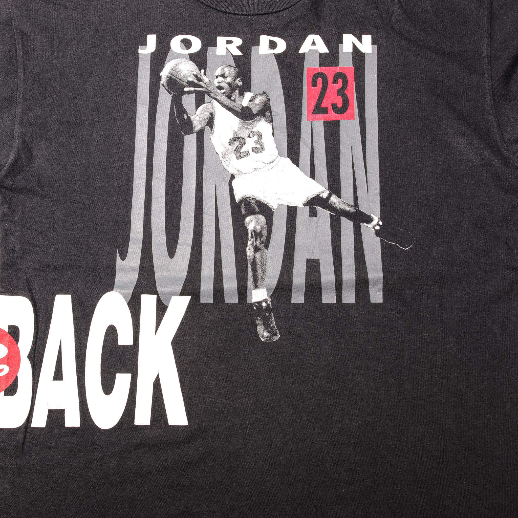 Vintage Nike NBA Michael Jordan #23 Scottie Pippen #33 Back 2 Back Tee Shirt 1990S Size Medium Made In USA.
