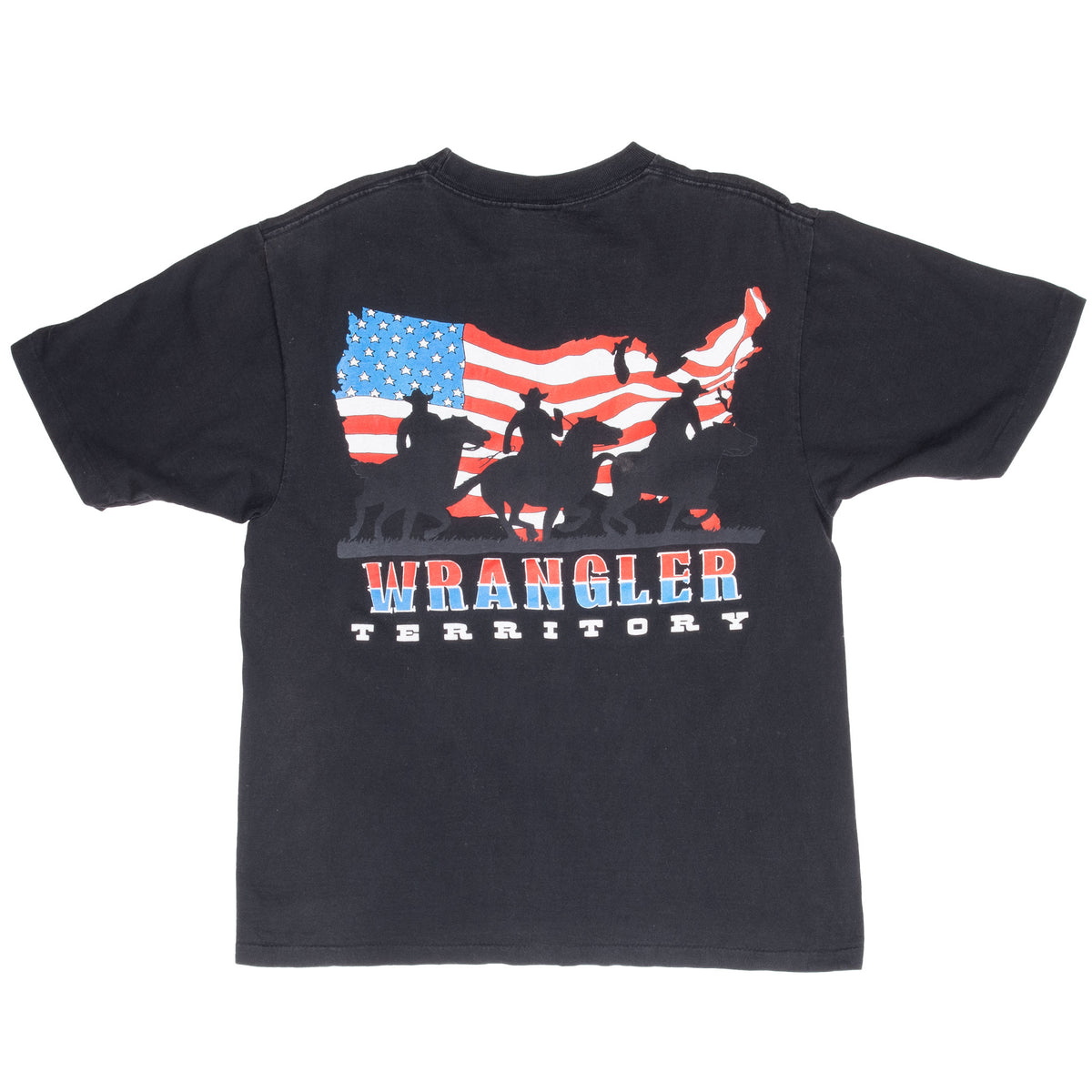 Vintage Wrangler Territory 1990S Tee Shirt Size Medium Made In Usa With Single Stitch Sleeves