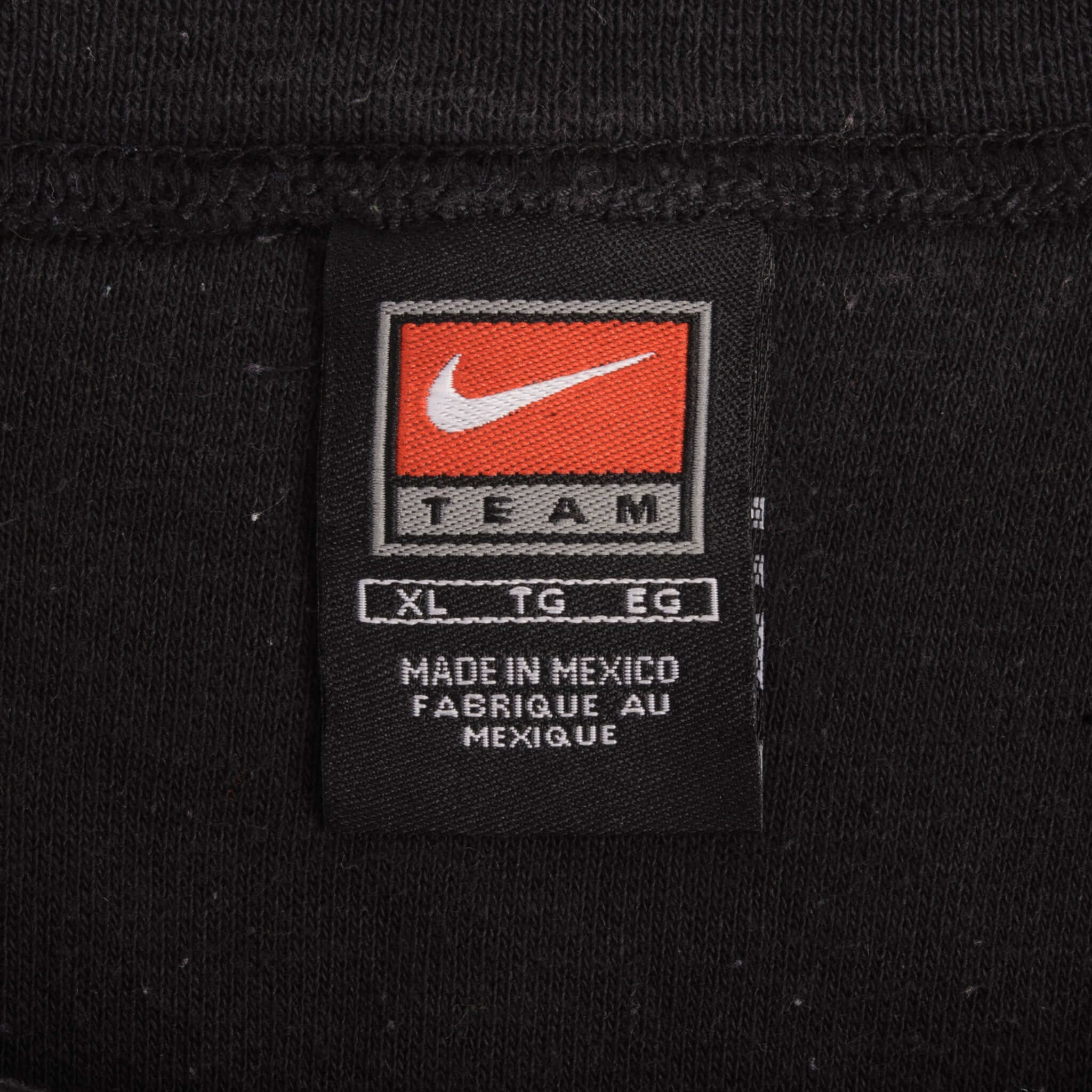 Vintage Nike Center Big Swoosh Black Sweatshirt 1990S Size XL