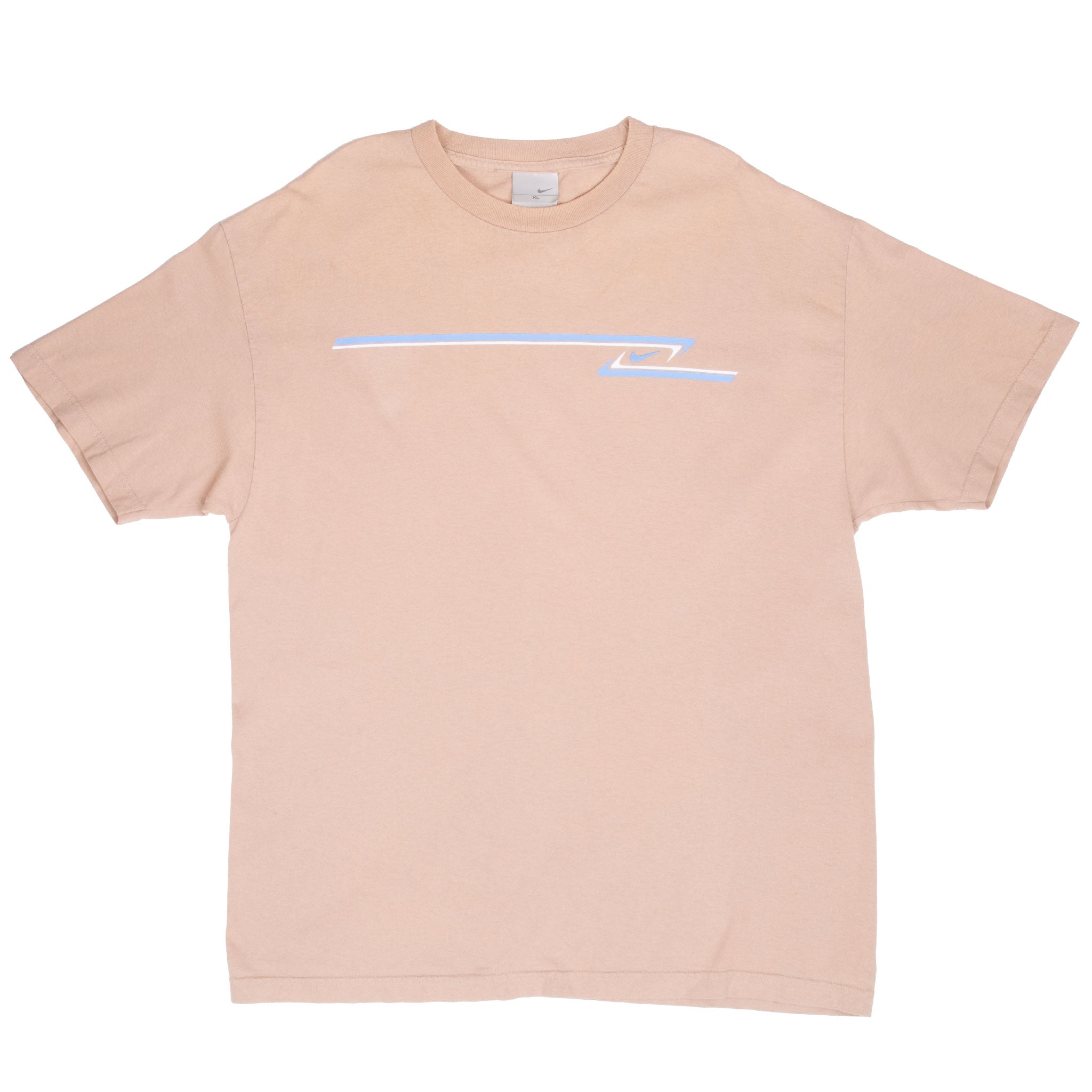 Vintage Nike Swoosh Beige Tee Shirt 2000S Size Xl