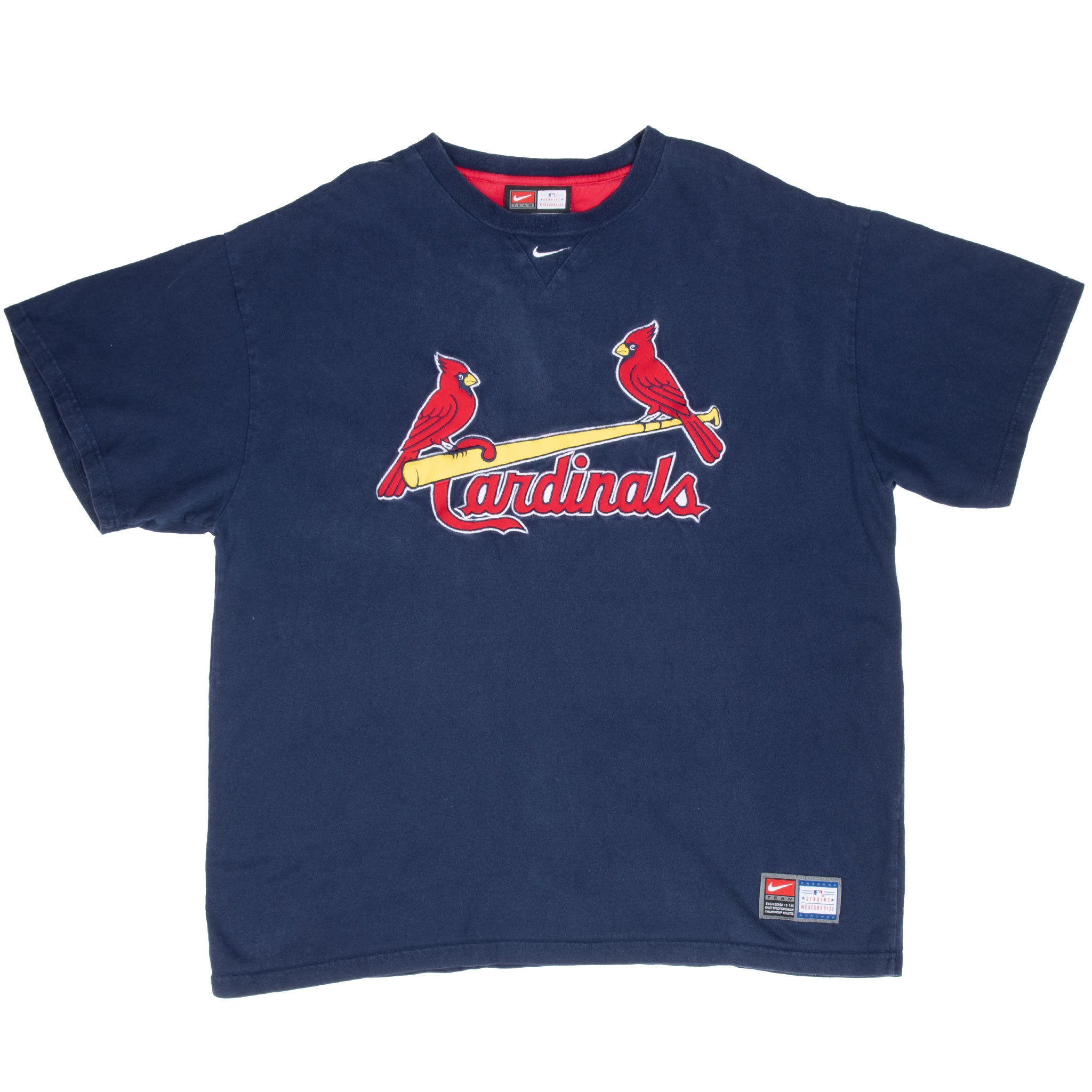 Vintage Mlb St Louis Cardinals Center Swoosh Nike Tee Shirt 1990S Size XL