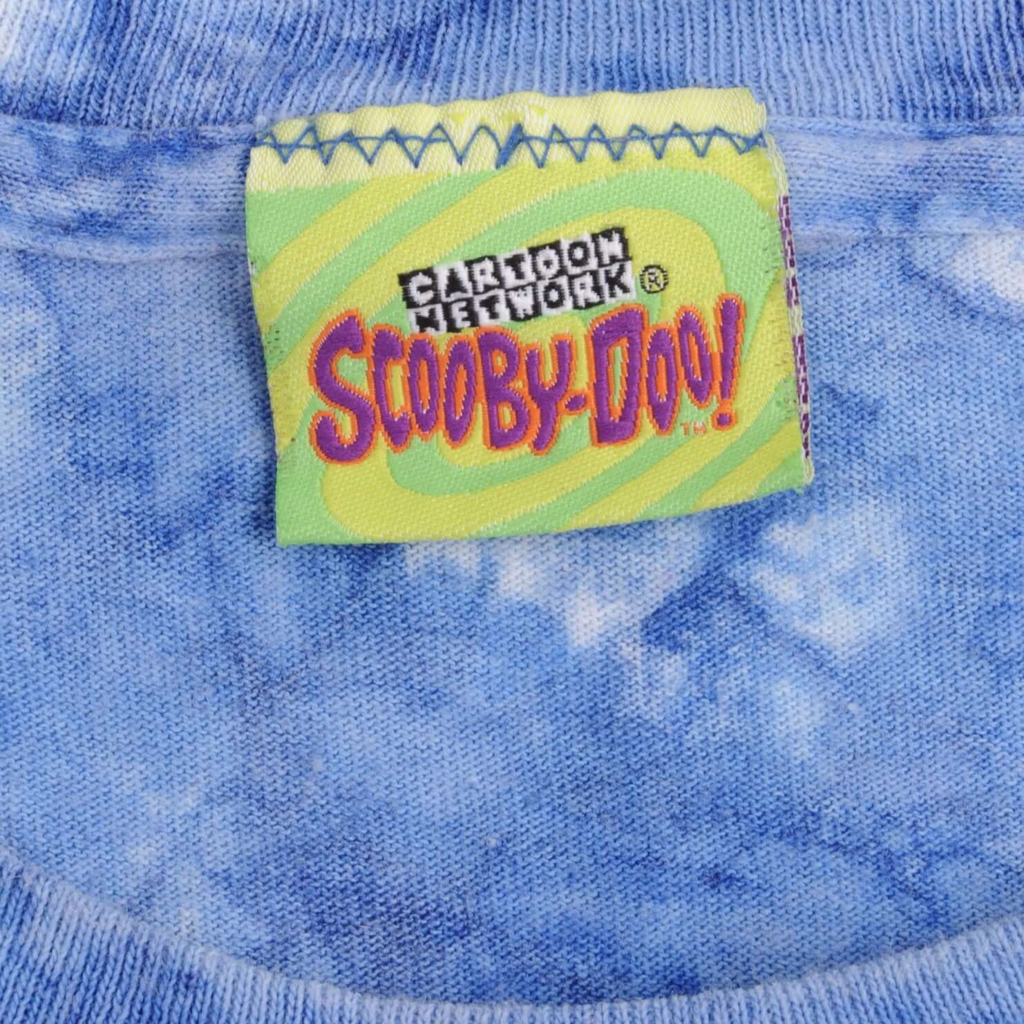 Vintage Scooby-Doo Tie Dye Blue Tee Shirt 1998 Size XL