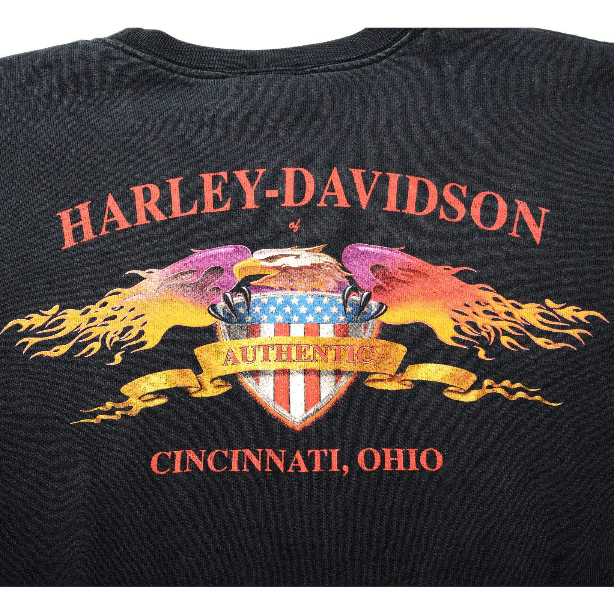 VINTAGE HARLEY DAVIDSON LONG SLEEVES TEE SHIRT SIZE XL