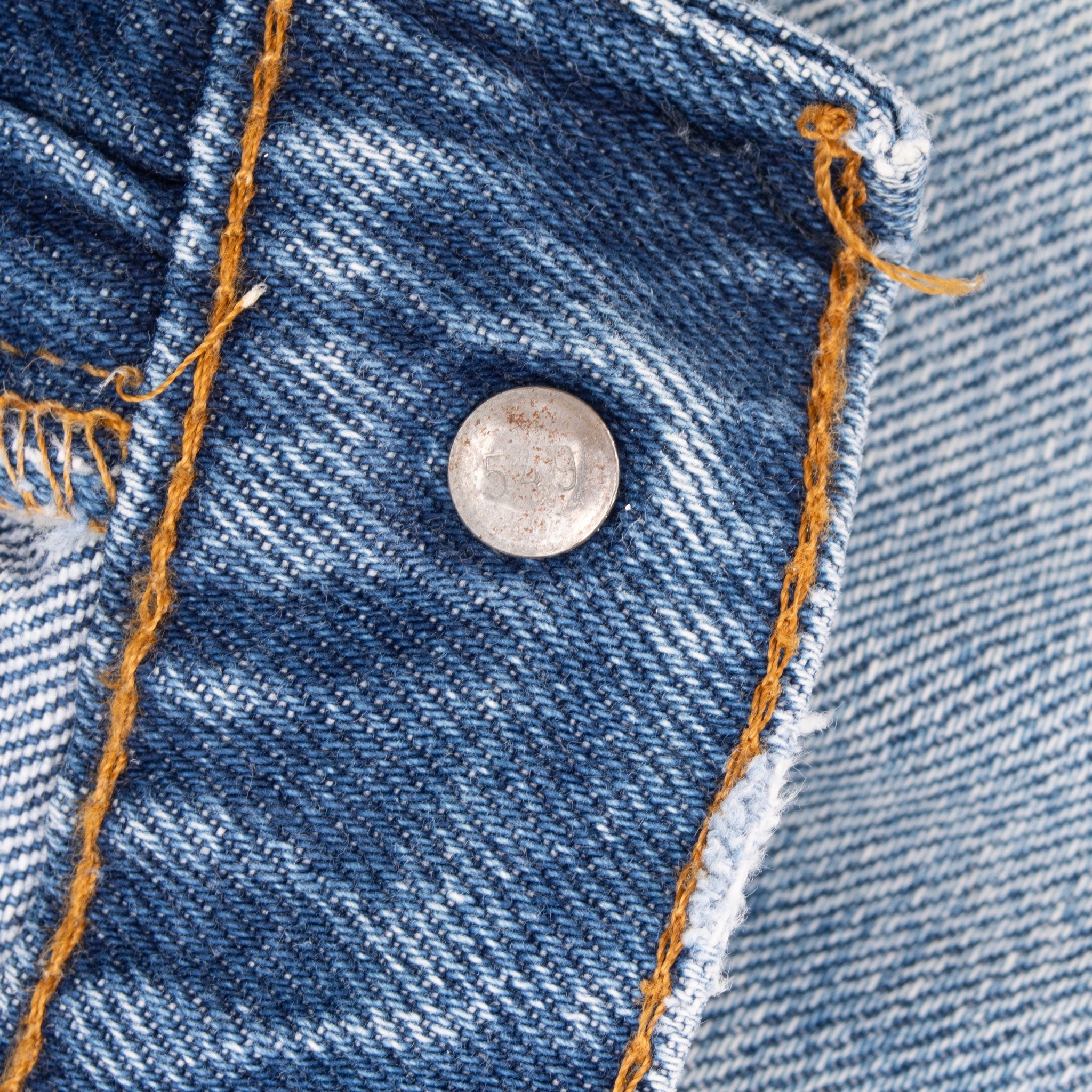 Vintage Levis 517 Bootcut Orange Tab Indigo Jeans 1980S Size 39X29 Made In Usa
Size On Tag 40X34 Actual Size 39X29 
Back Button #549
Not Original Hem