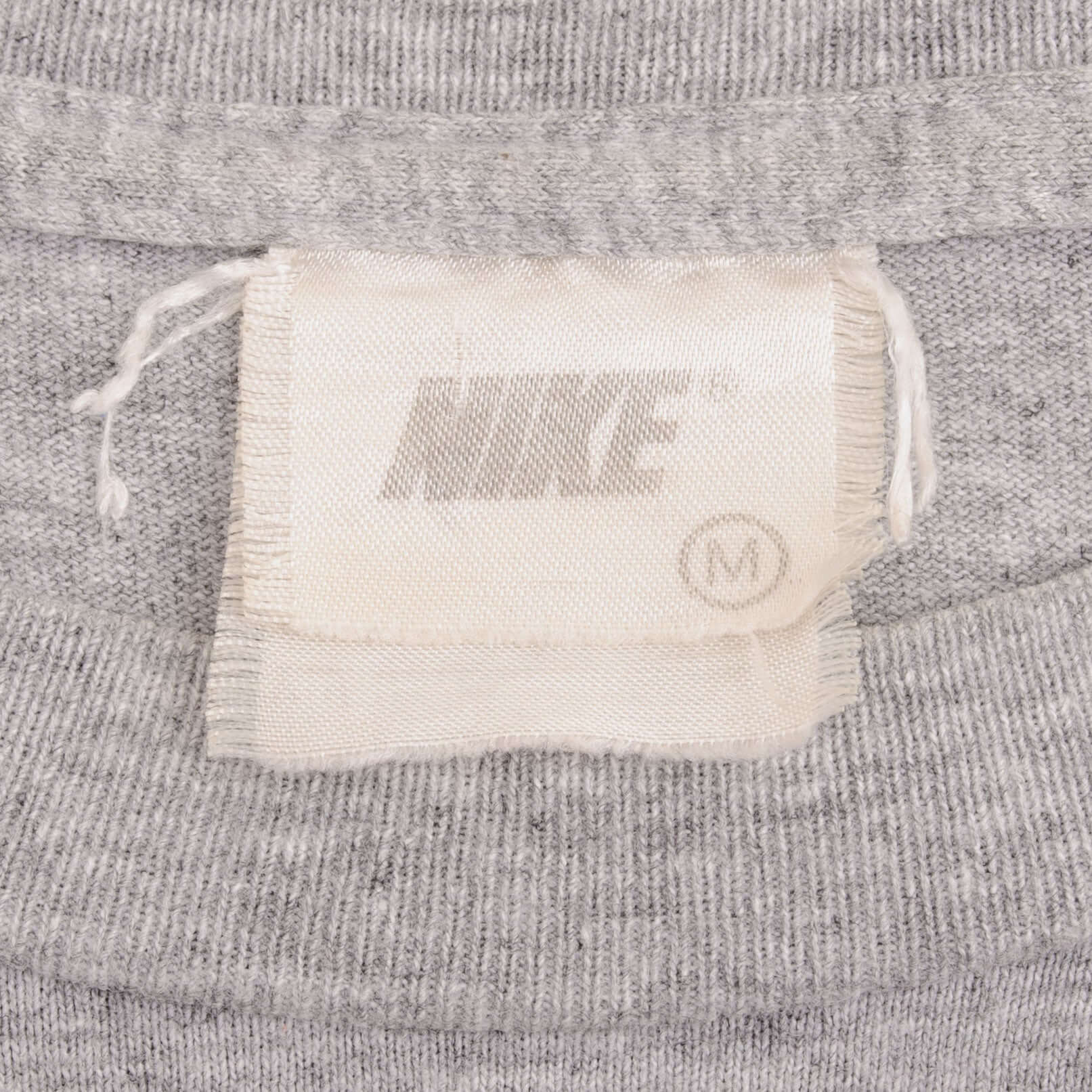 Vintage Nike Gray Classic Swoosh Tee Shirt 1990S Size Medium Made In USA