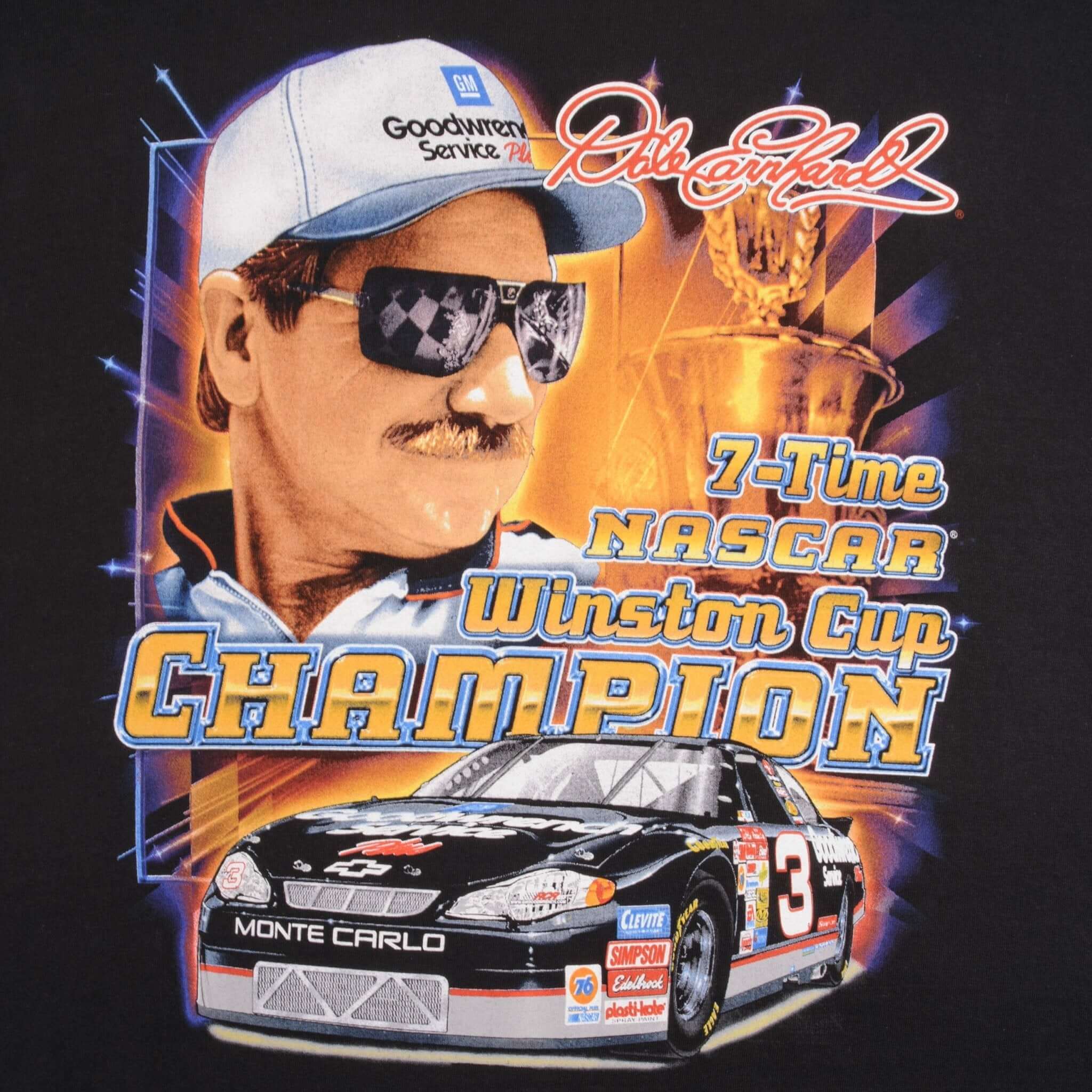Vintage Nascar Dale Earnhardt Winston Champion 2000S Tee Shirt Size XL