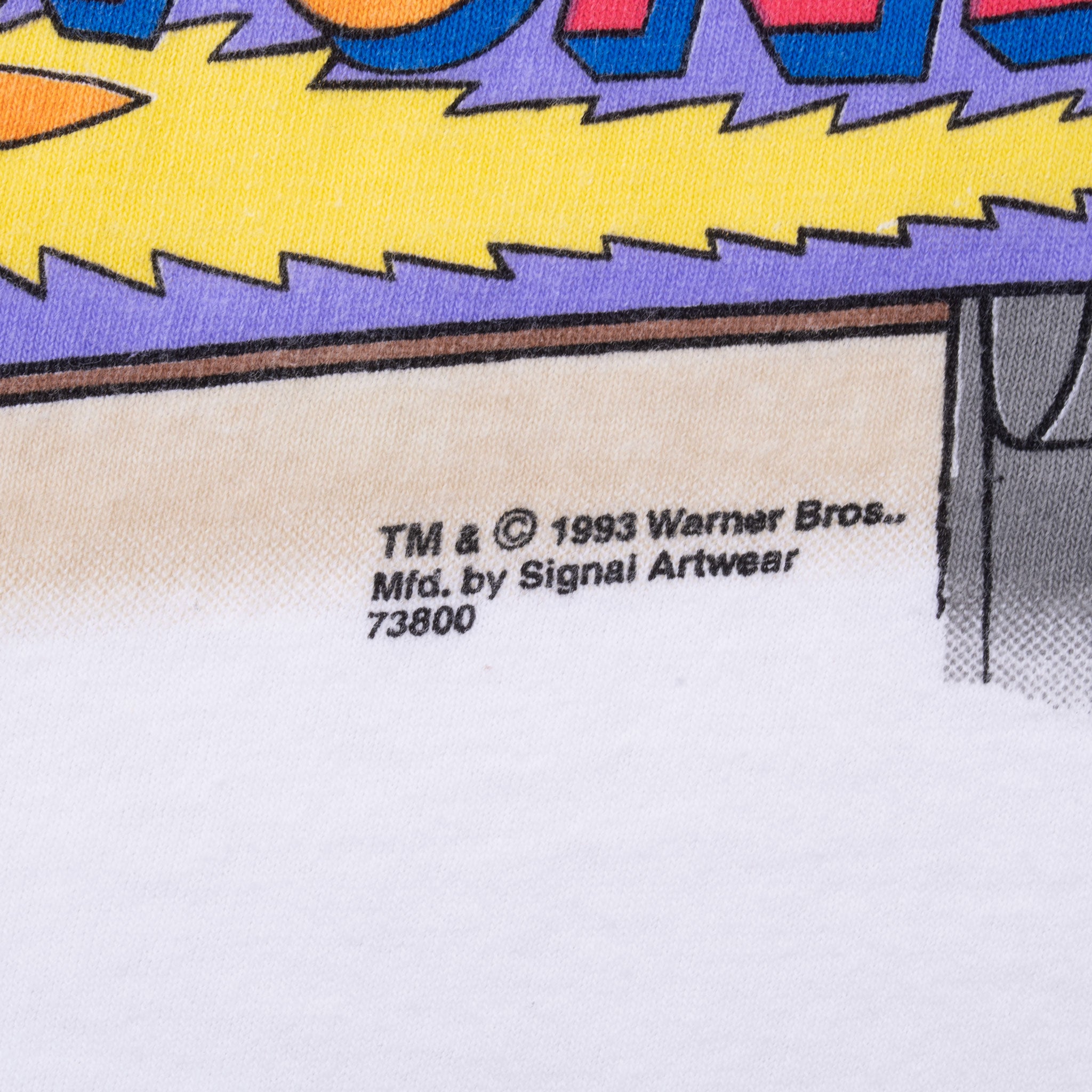 Vintage Looney Tunes Rocket Tee Shirt 1993 Size XL Made In Usa With Single Stitch Sleeves