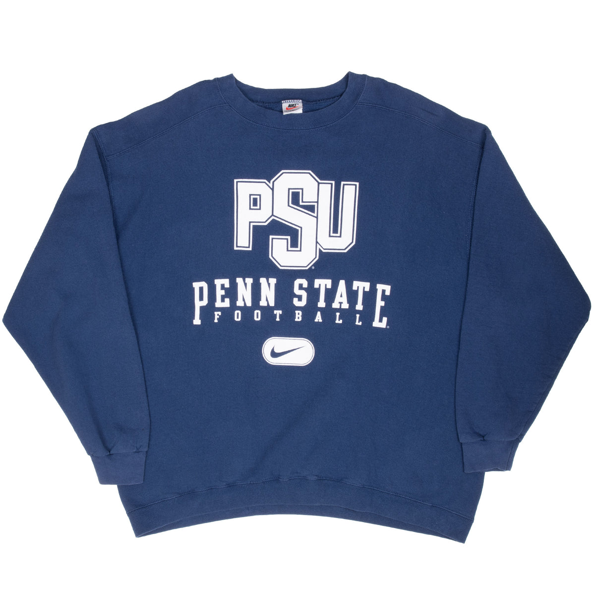 Vintage Nike Ncaa Penn State Blue Crewneck Sweatshirt 1990S Size XL Made In Usa