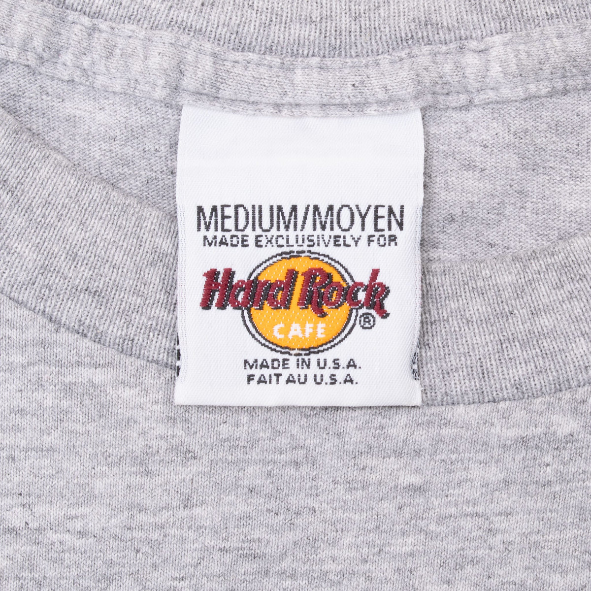 Hard Rock Cafe neck tag marked medium and made in USA