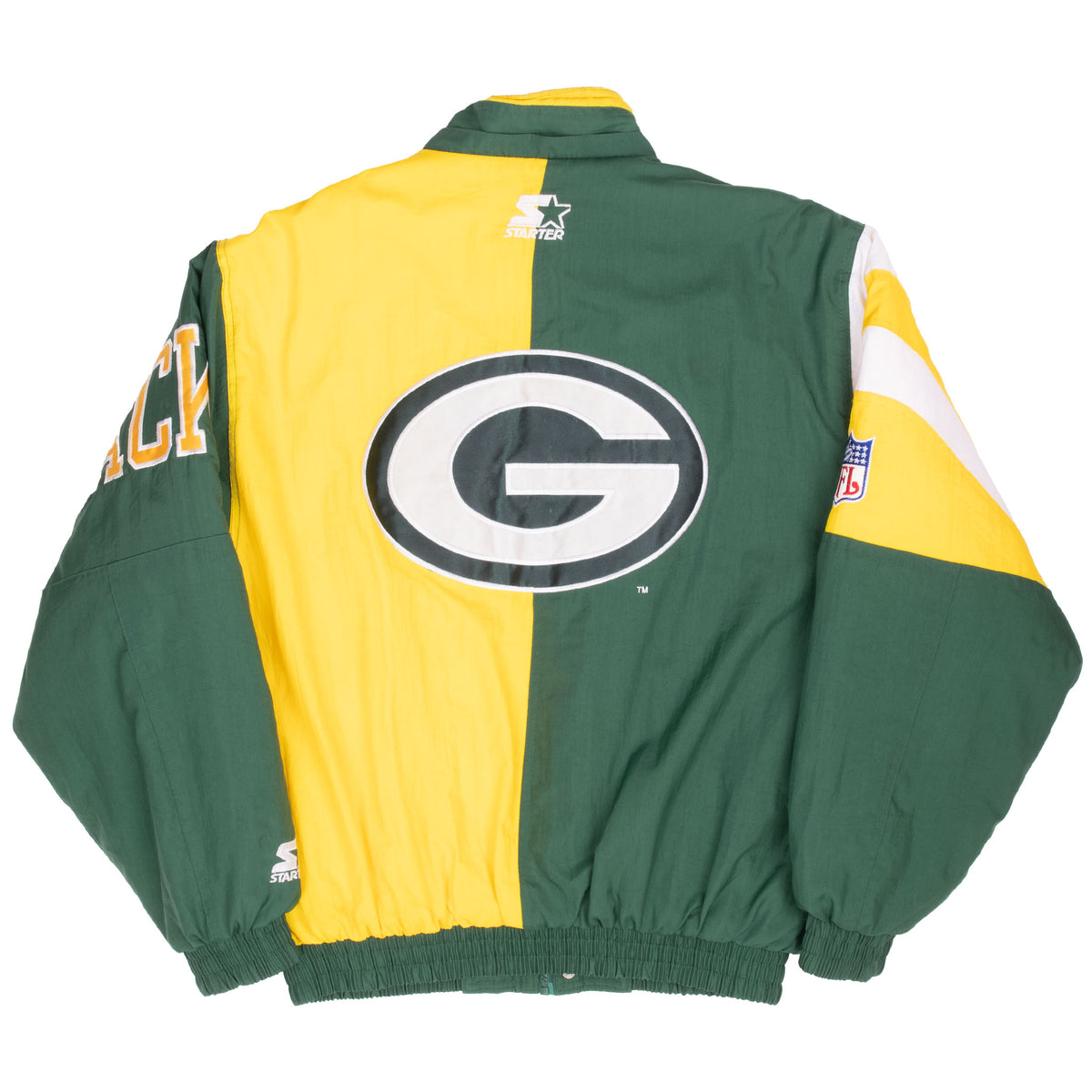 Vintage Nfl Green Bay Packers Heavy Windbreaker Starter Jacket 1990S Size Medium
