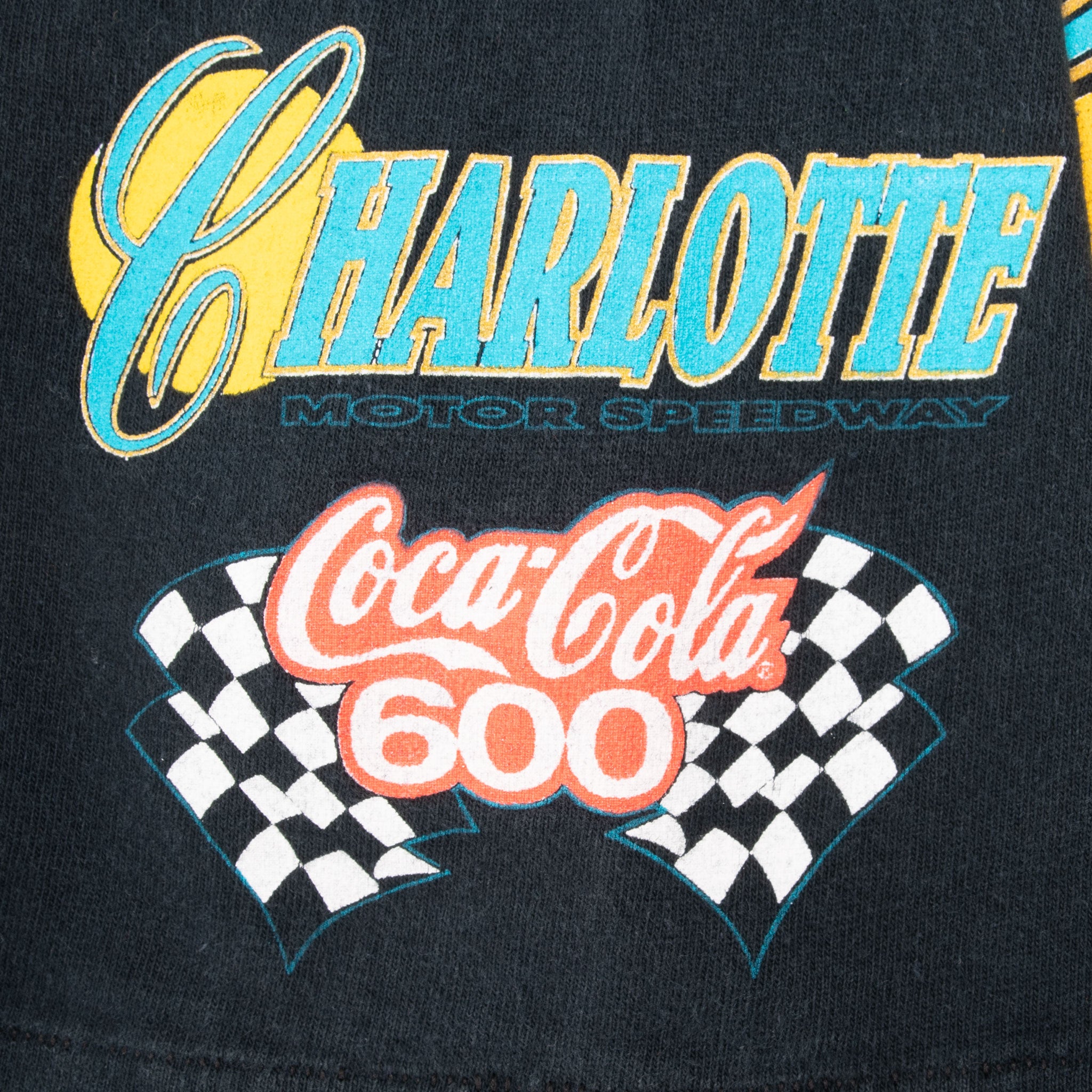 Vintage Nascar Charlotte Coca Cola Motor Speedway 1990S Tee Shirt Size Large Made In Usa With Single Stitch Sleeves