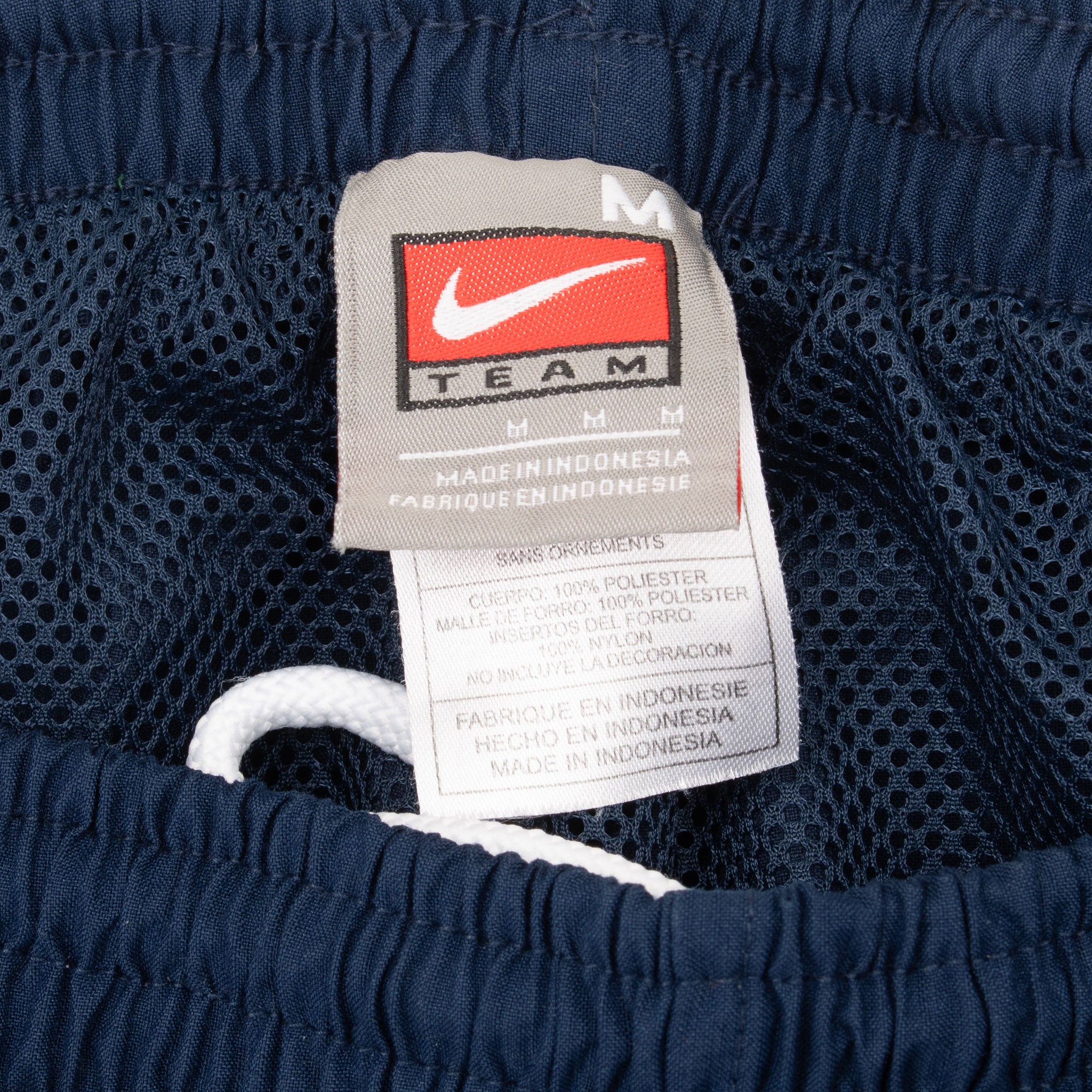 Vintage Nike Classic Swoosh Blue Nylon Track Pants 2000S Size Medium