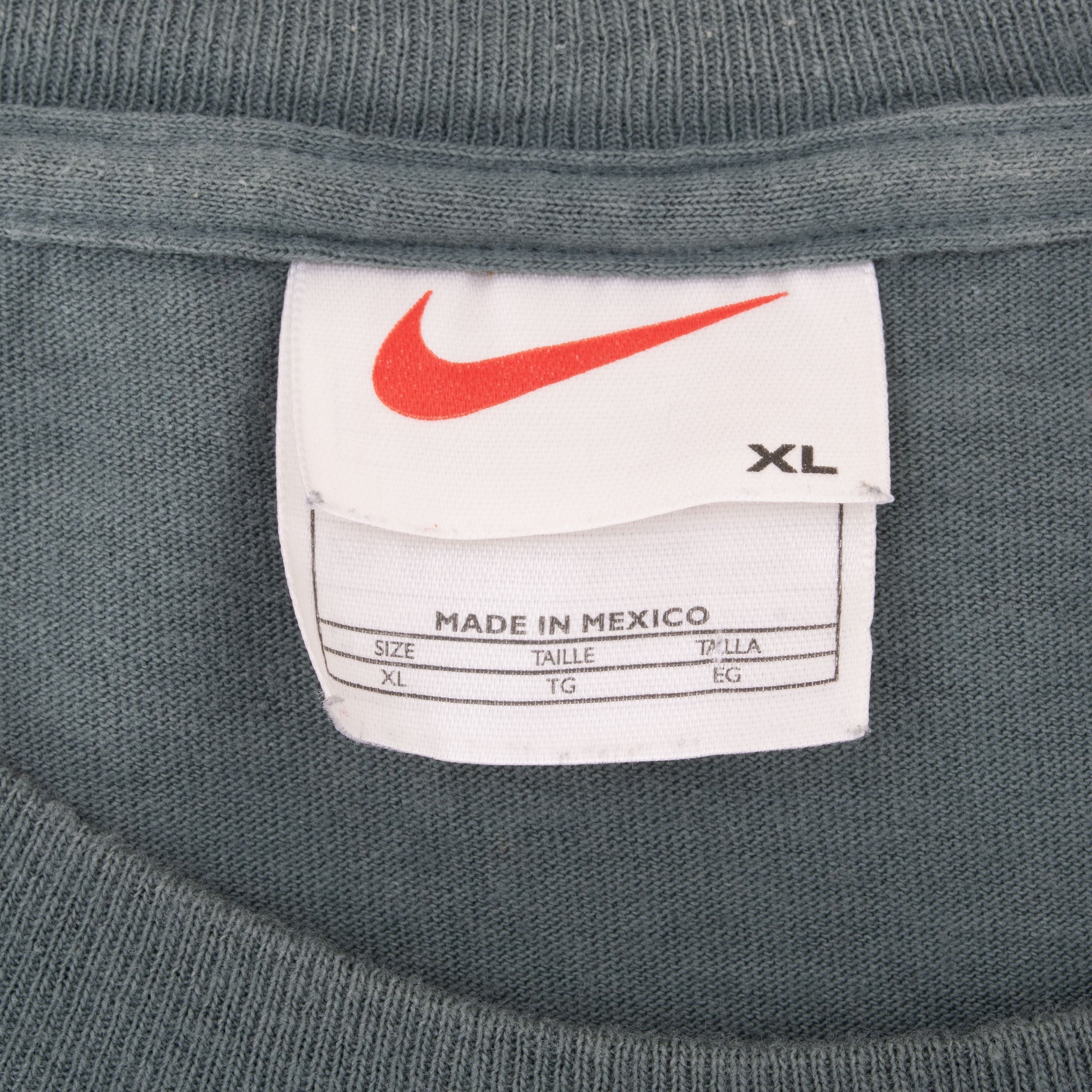 Vintage Nike Sage Green Tee Shirt Late 1990S Size Xl