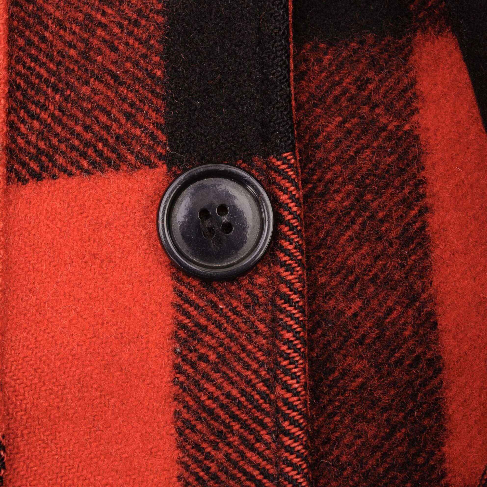 Vintage Original CC Filson Co Seattle Wool Double Mackinaw Cruiser Red And Black Plaid Size 40 Made In USA