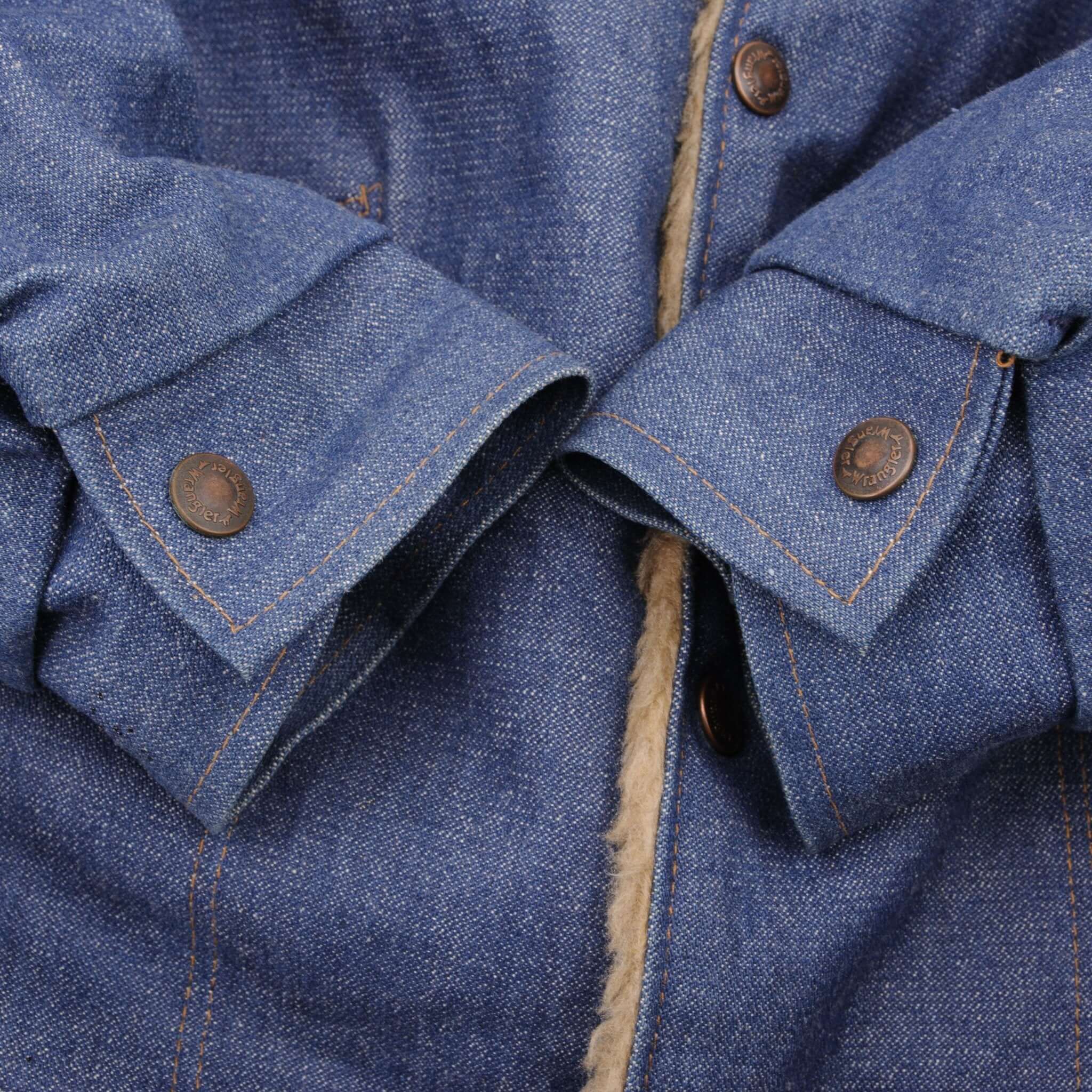 Vintage Deadstock With Tags Wrangler Fur Lined Jacket With Corduroy Collar 1970S Size 44 Made In Usa