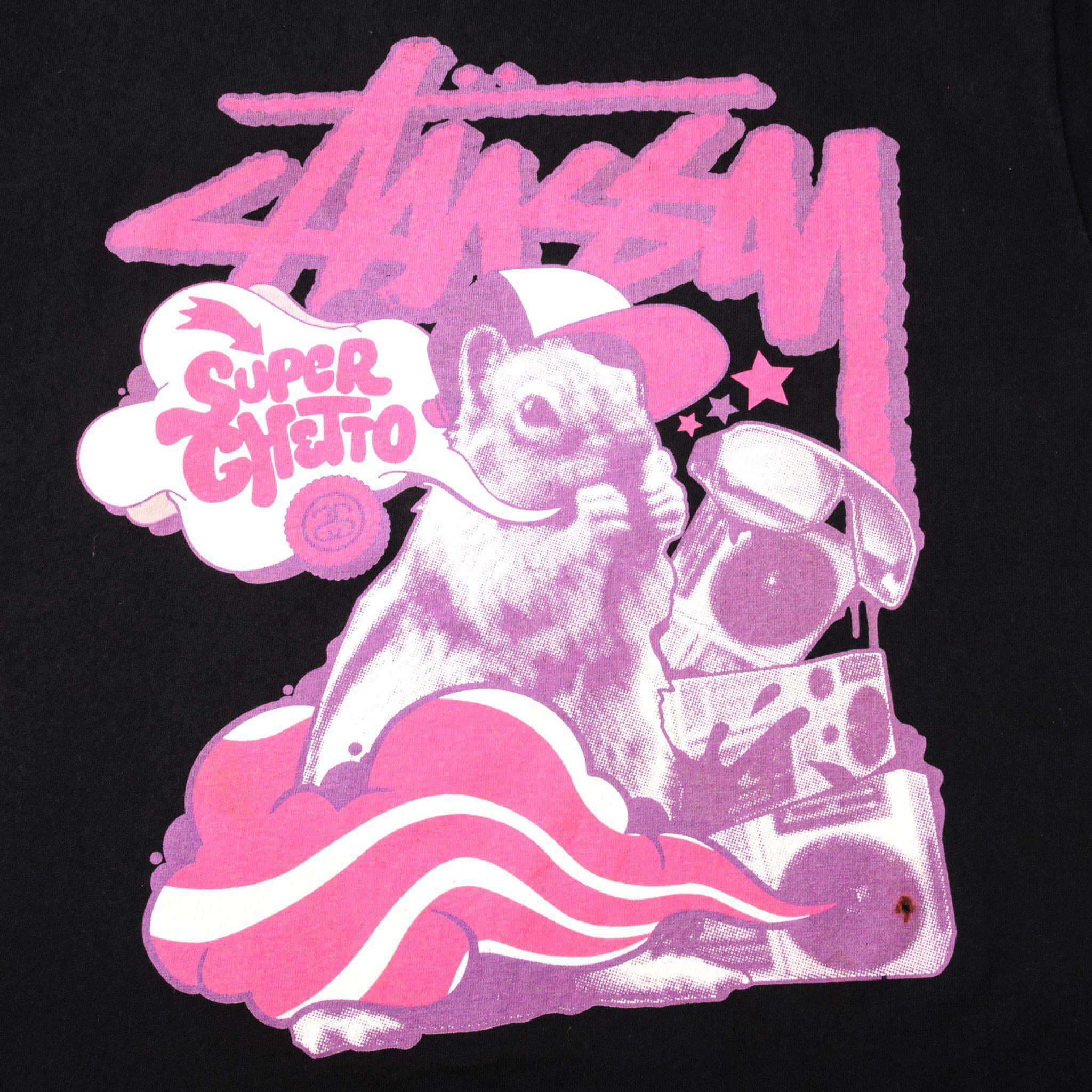 Vintage Stussy Super Ghetto Tee Shirt Size Large.