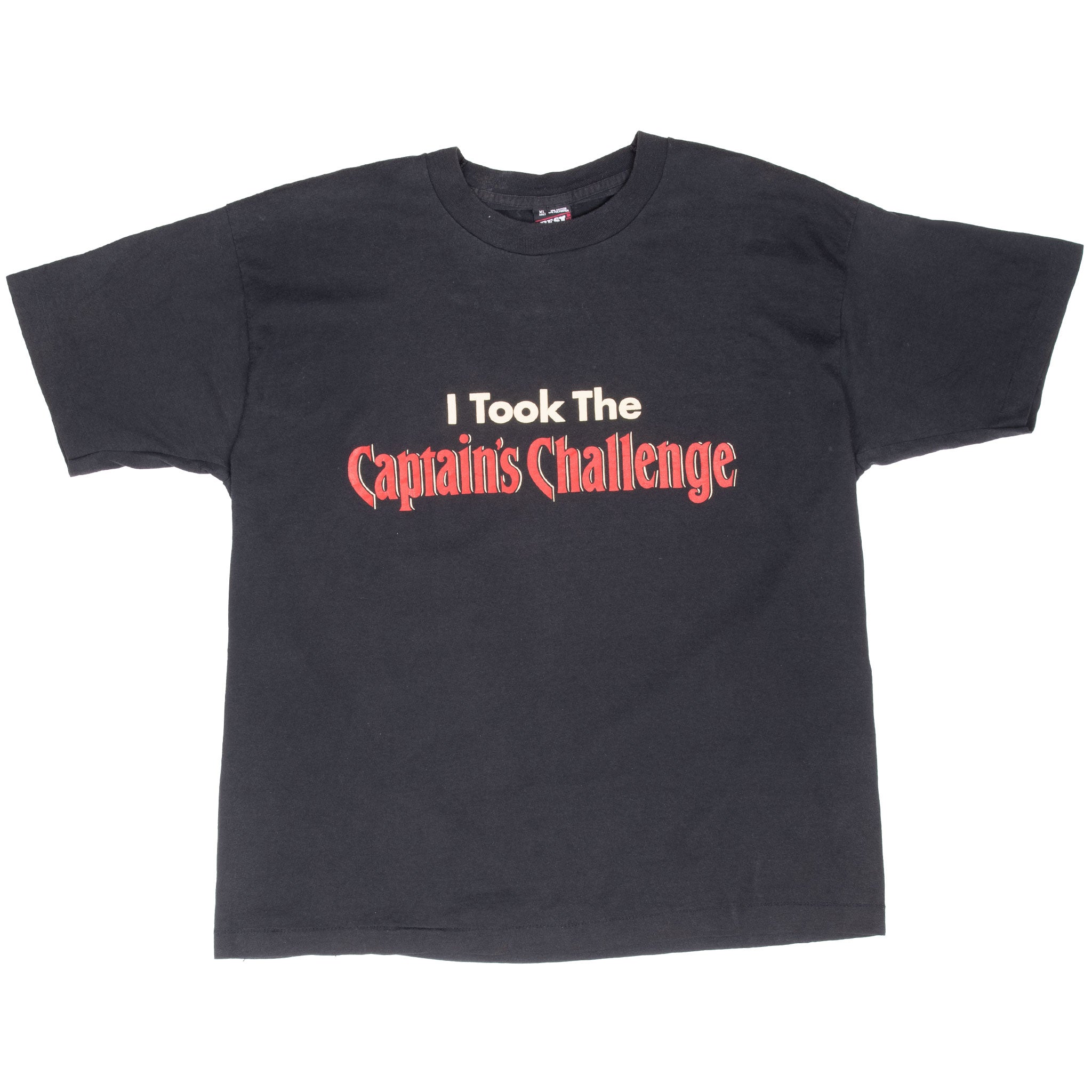 Vintage Captain Morgan Challenge Tee Shirt 1990S Size XL Made In Usa With Single Stitch Sleeves
