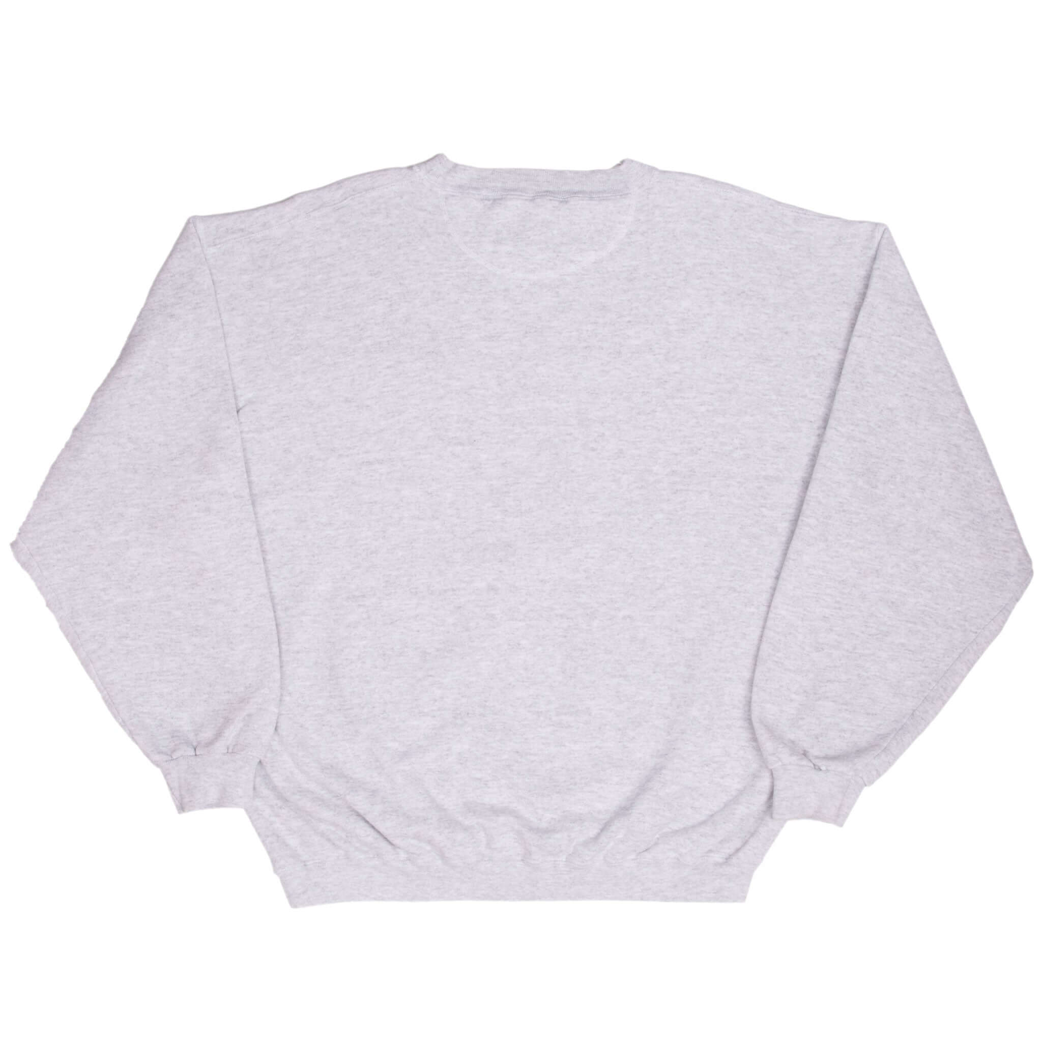 Back of grey Stanford crewneck sweatshirt with no graphic