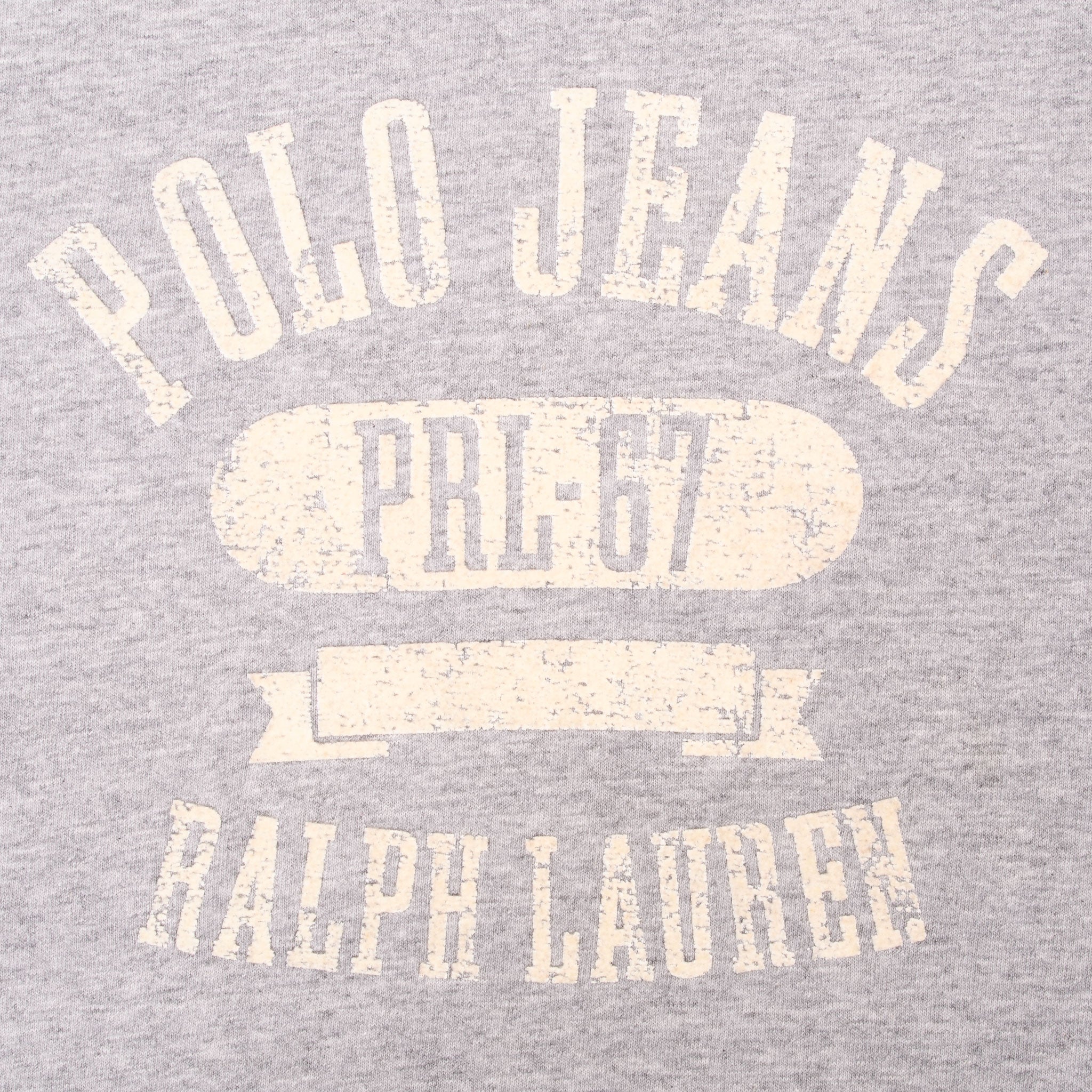 Vintage Ralph Lauren Polo Jeans Grey Black Long Sleeve Raglan Tee Shirt Size Large