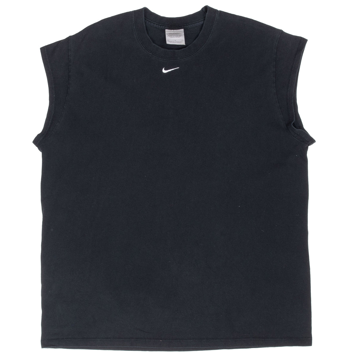 Vintage Nike Center Swoosh Black Tank Top Tee Shirt 2000S Size Large