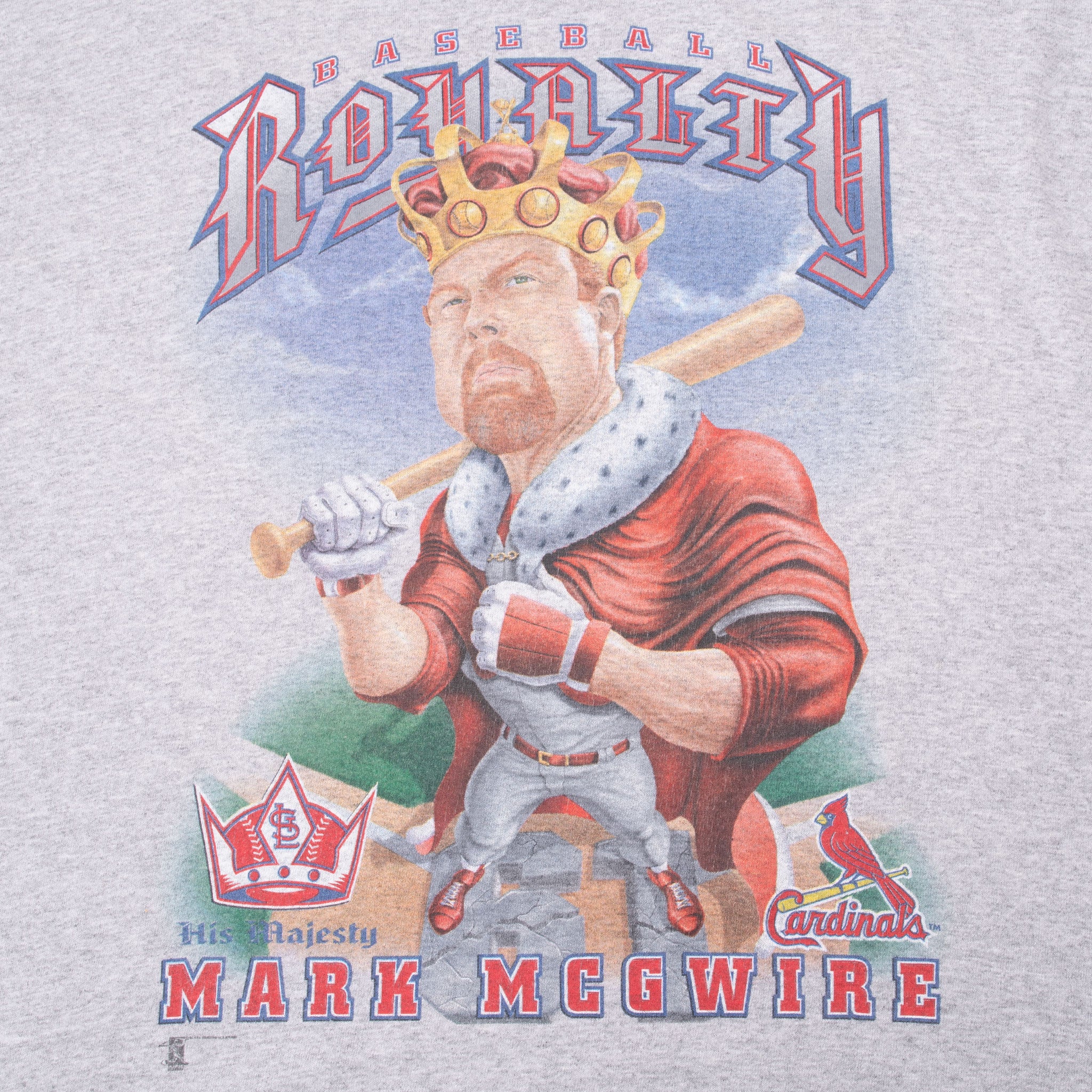 Vintage Mlb St Louis Cardinals Royalty Mark Mcgwire 1990S Starter Tee Shirt Size XL With Single Stitch Sleeves