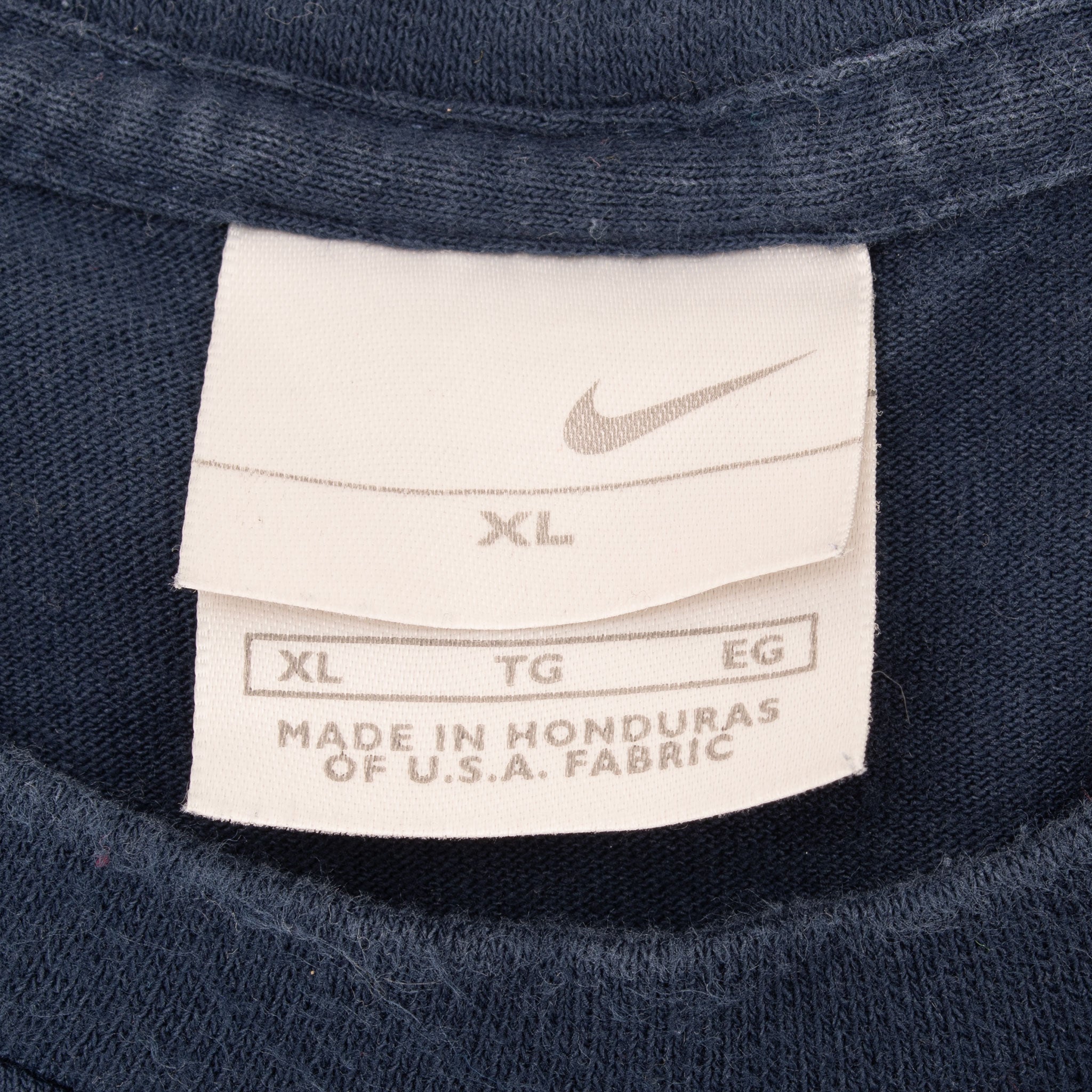 Vintage Nike Classic Swoosh Navy Blue Tee Shirt 2000S Size XL