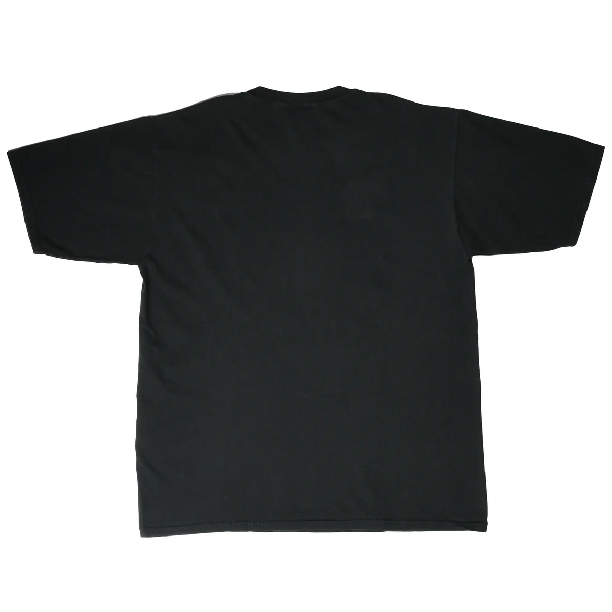 Back of black Pittsburgh Steelers short-sleeve T-shirt with no graphic