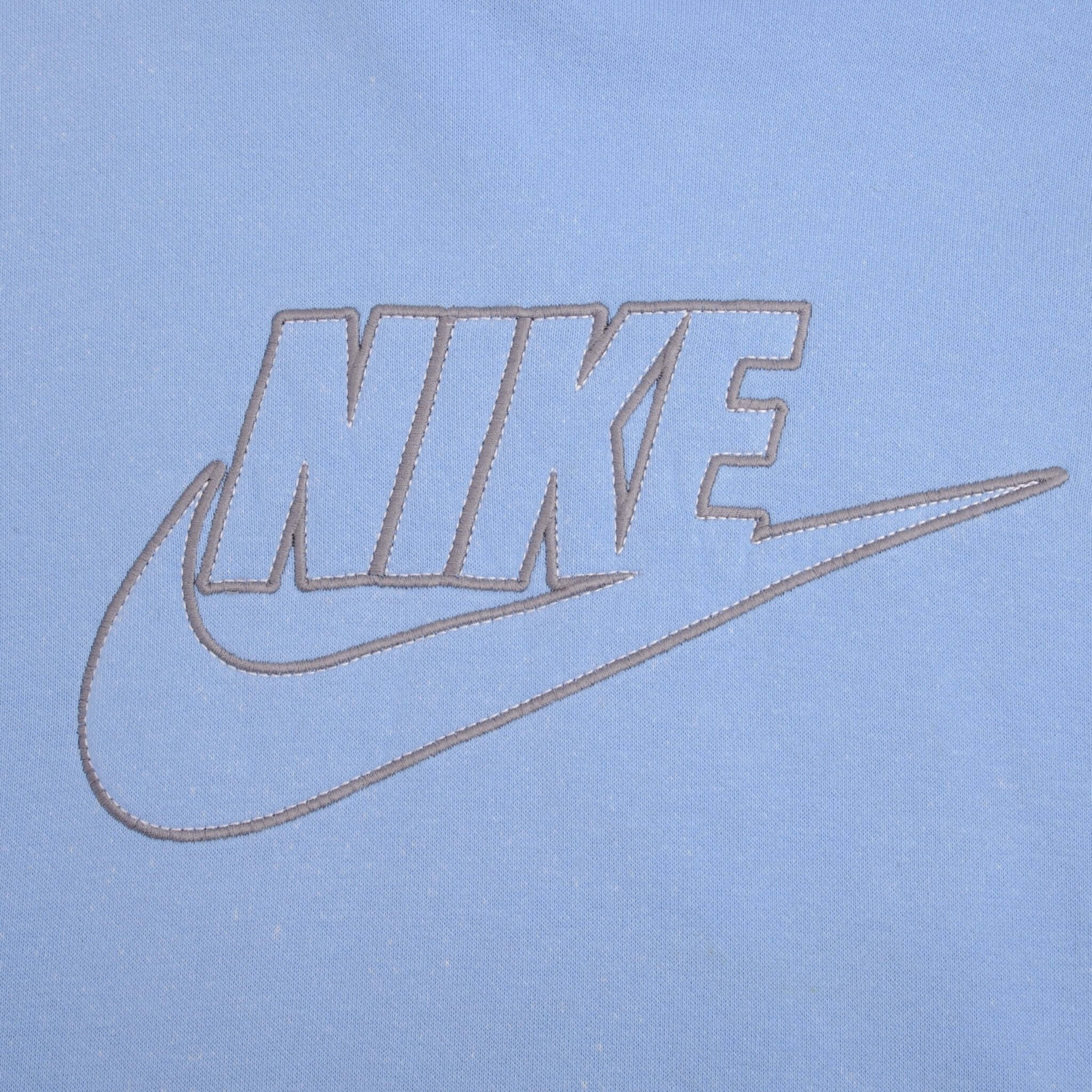 Vintage Nike Spellout Swoosh Blue Hoodie Sweatshirt 2000S Size XL