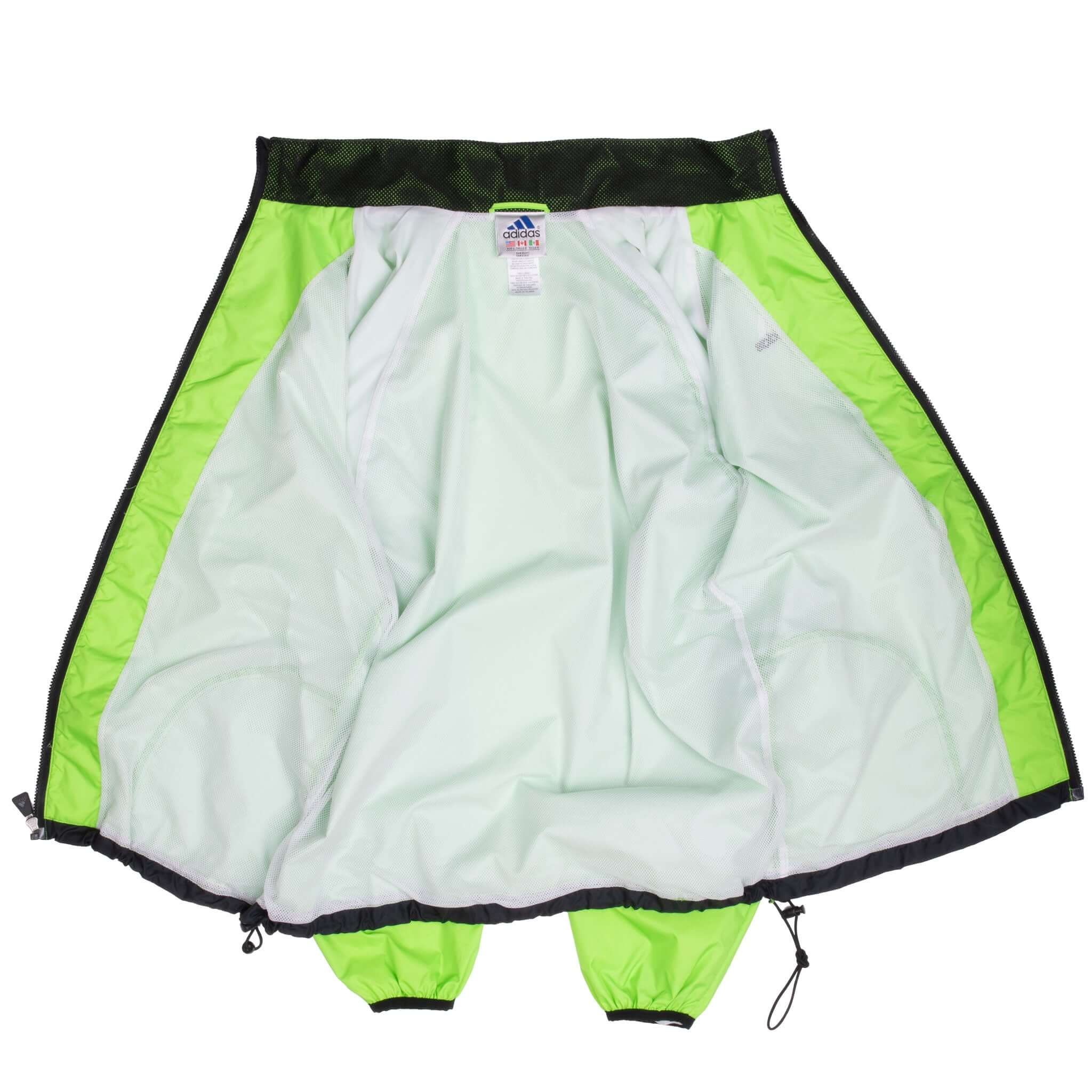 Vintage Adidas Neon Green Windbreaker Jacket 1990S Size Large