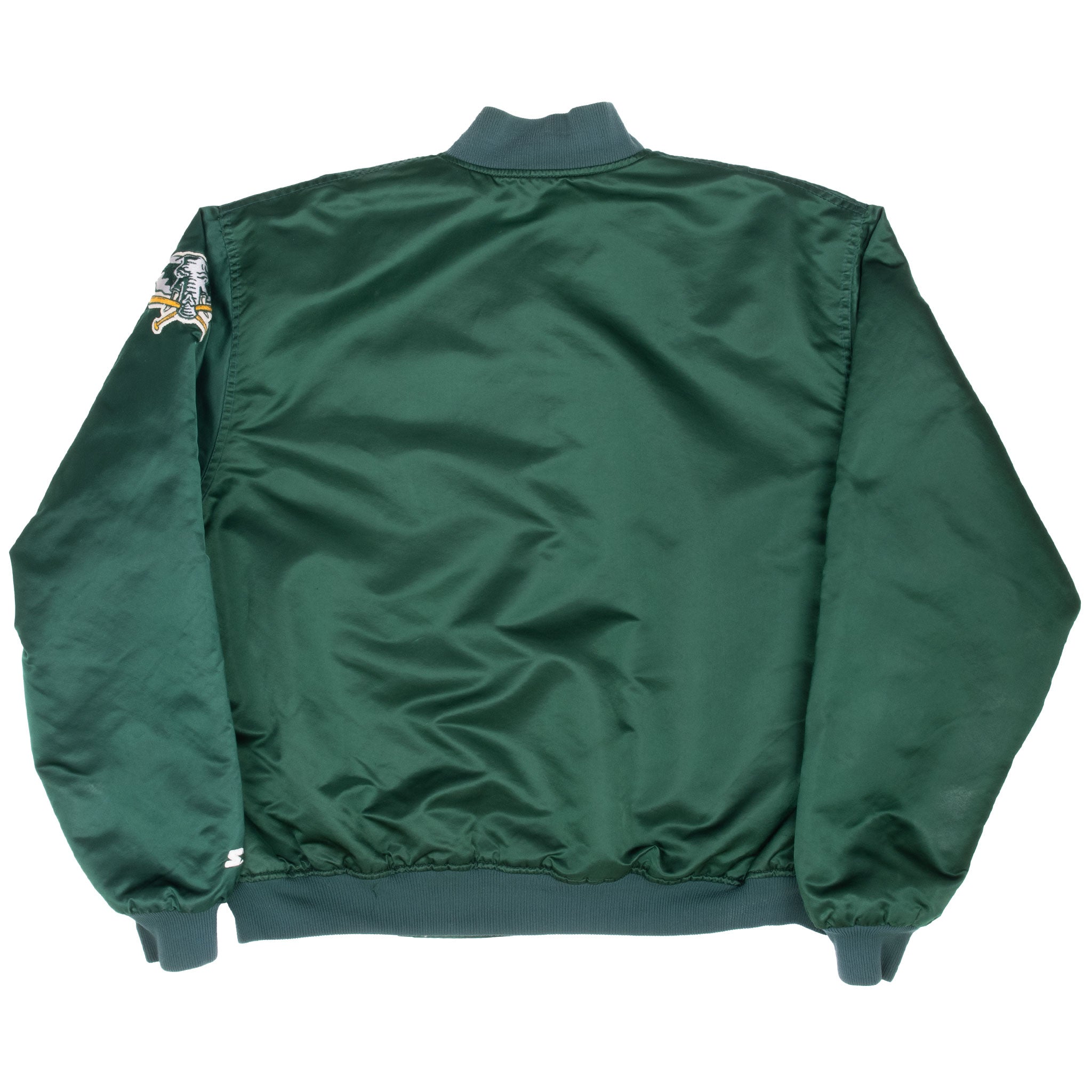 Vintage Mlb Oakland Athletics Green Starter Satin Jacket Size 2XL Made In Usa