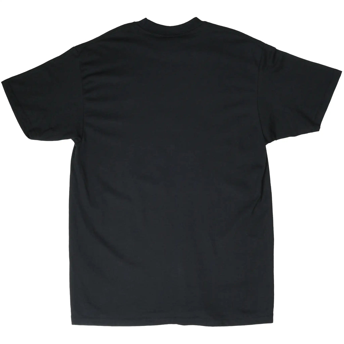Back of plain black Harley-Davidson short-sleeve T-shirt