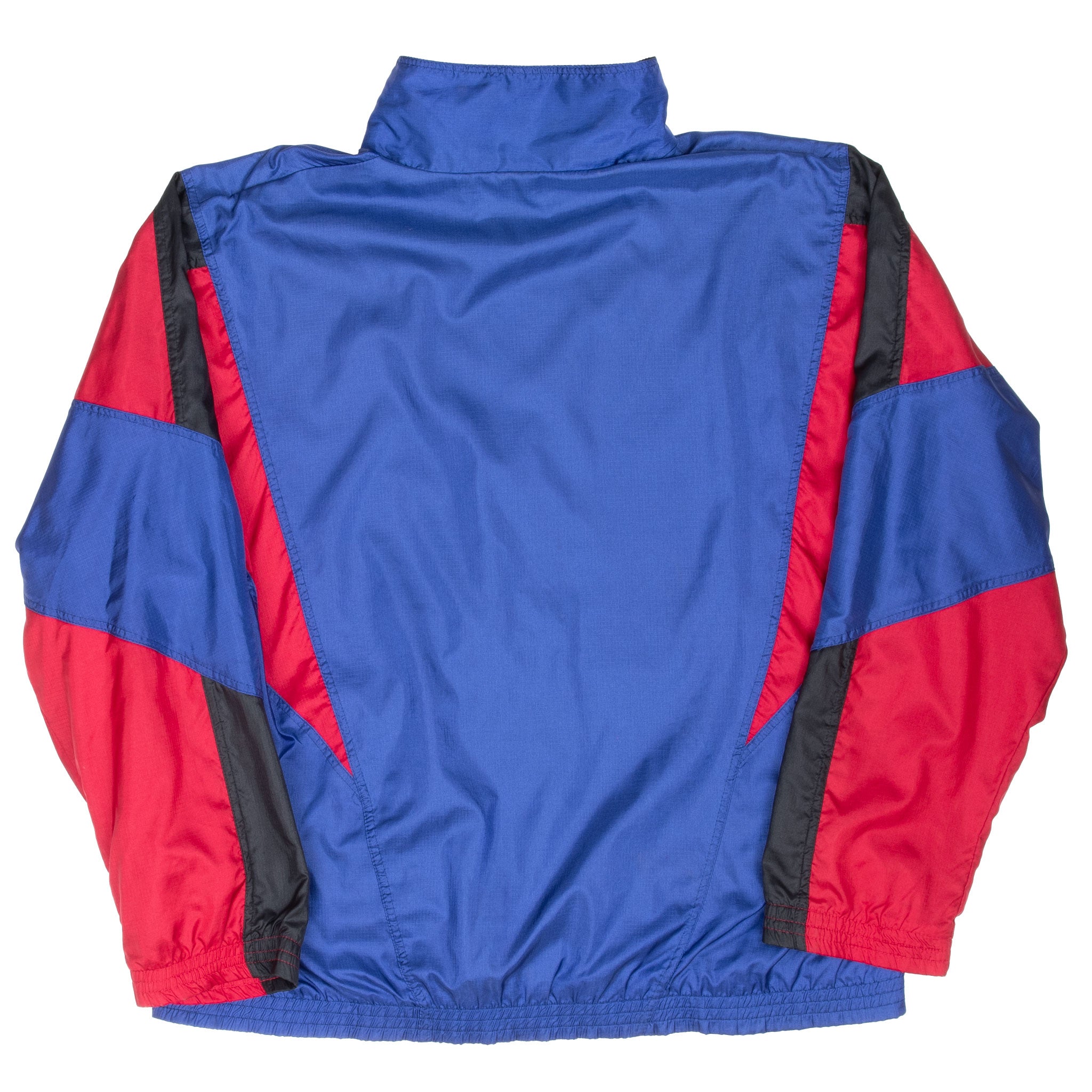 Vintage Nike Classic Swoosh Blue And Red Windbreaker Jacket Late 1980S Size Medium