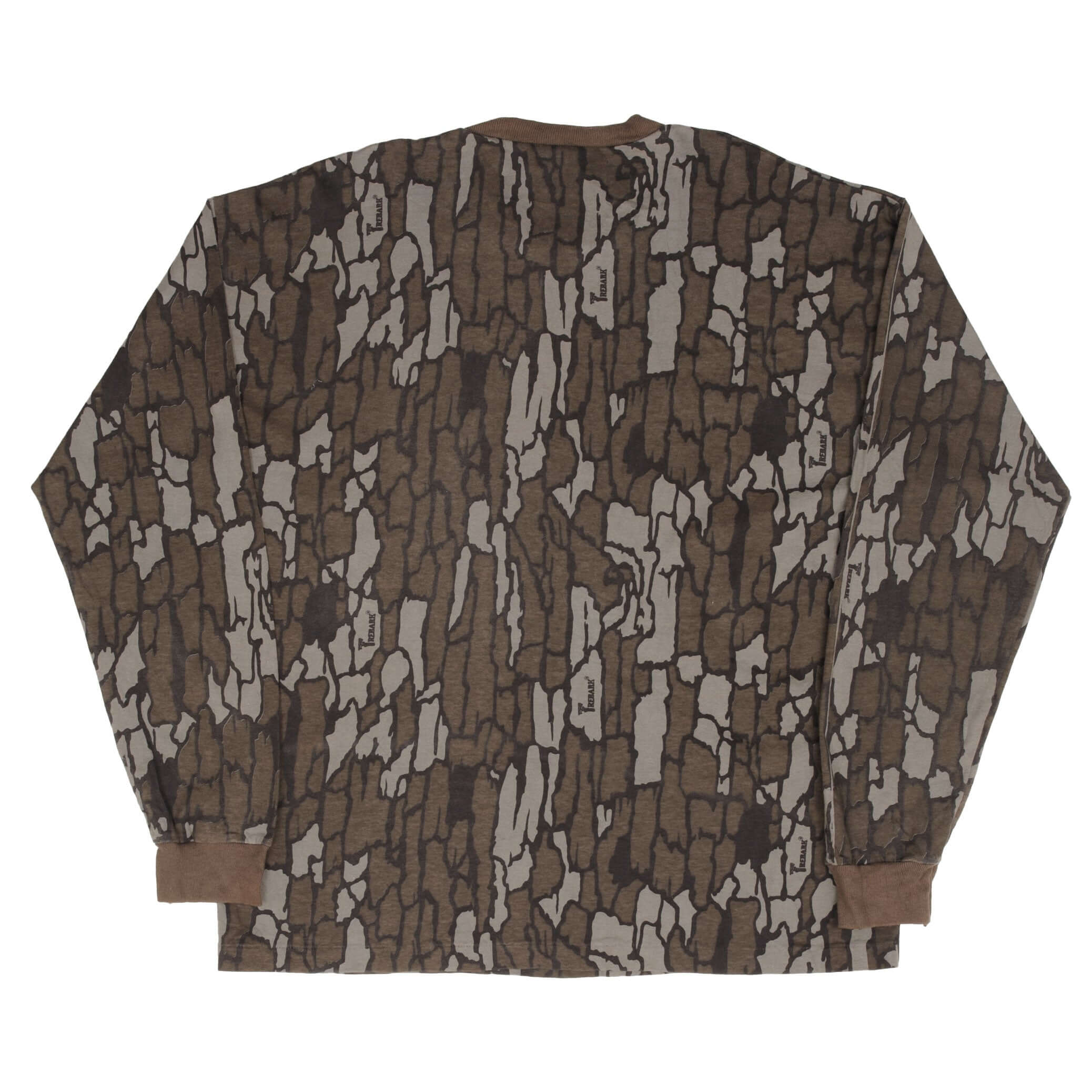 Vintage Hunting Trebark Camo Long Sleeve Pocket Tee Shirt 1990S Size XL