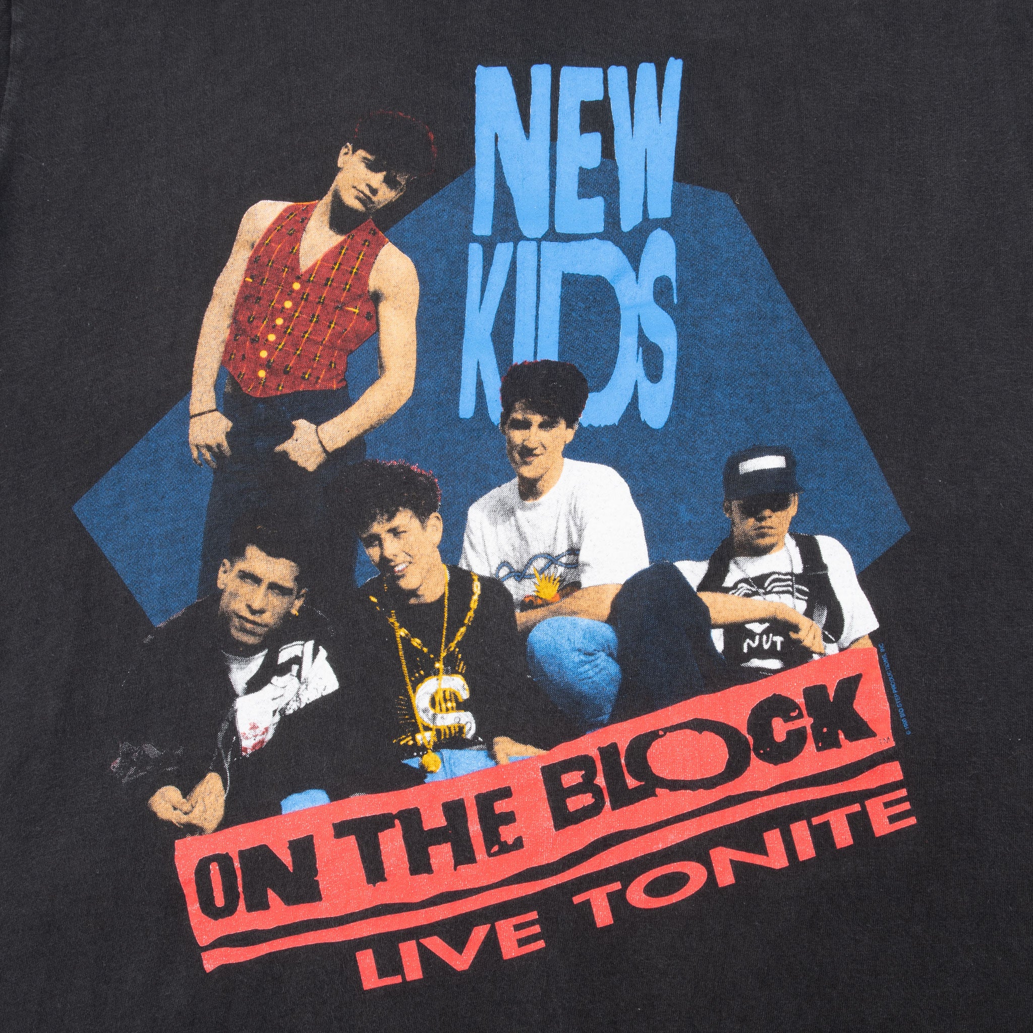 Vintage New Kids On The Block Magic Summer Tour 1990 Tee Shirt Size Medium Made In Usa With Single Stitch Sleeves
