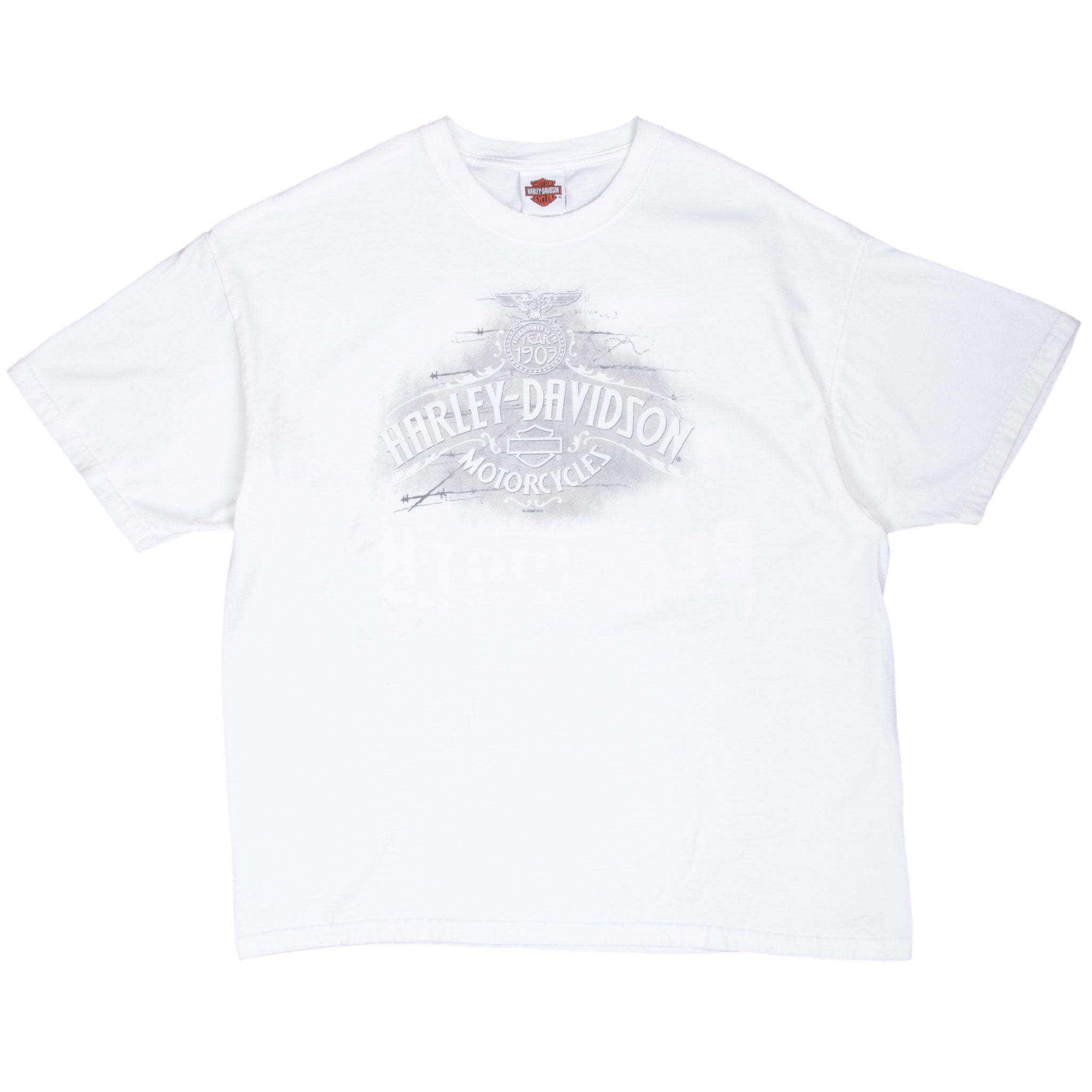 Vintage Harley Davidson Beartooth Cody Wyoming 2008 Tee Shirt Size XL Made In Usa