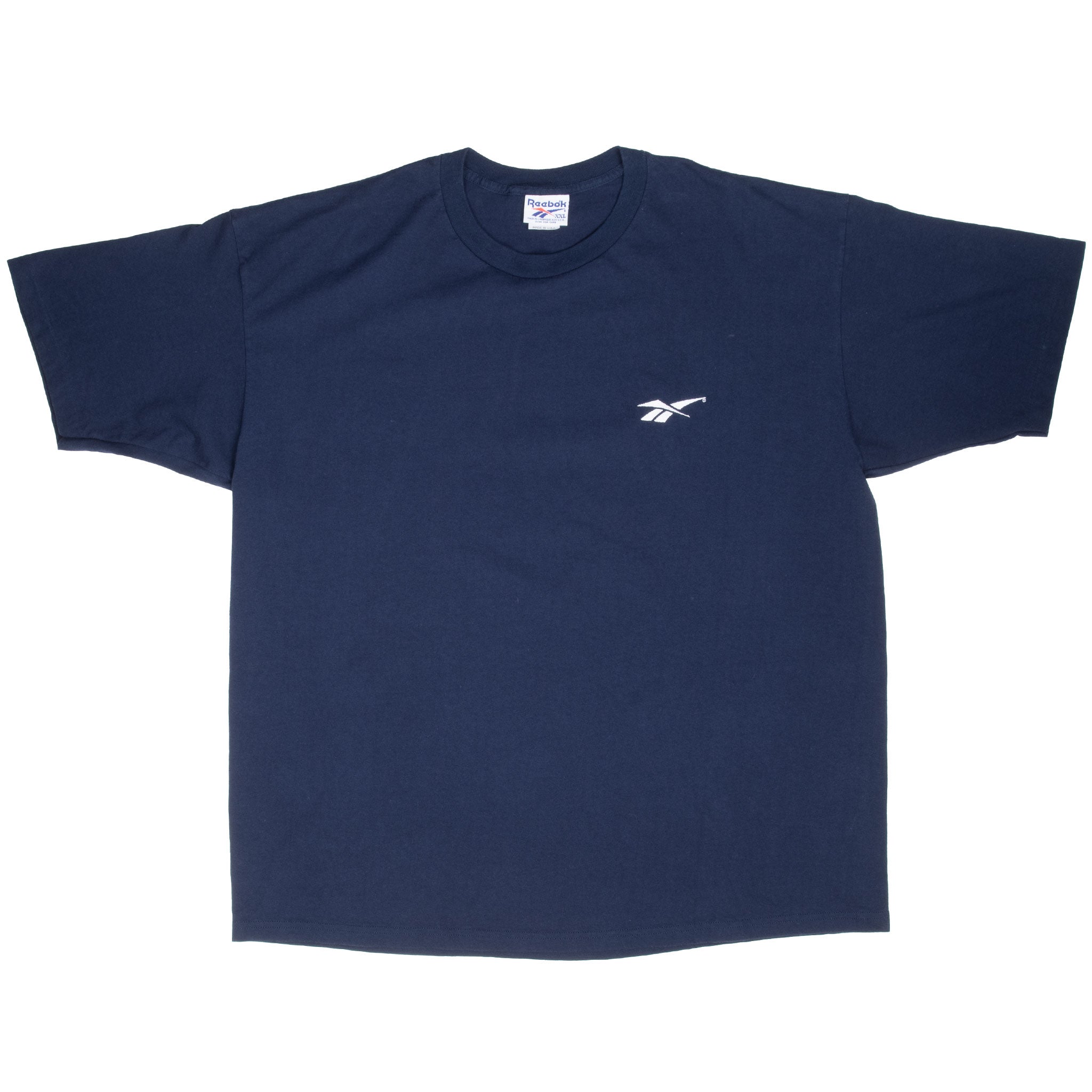 Vintage Reebok 1990S Navy Blue Tee Shirt Size 2XL Made In Usa