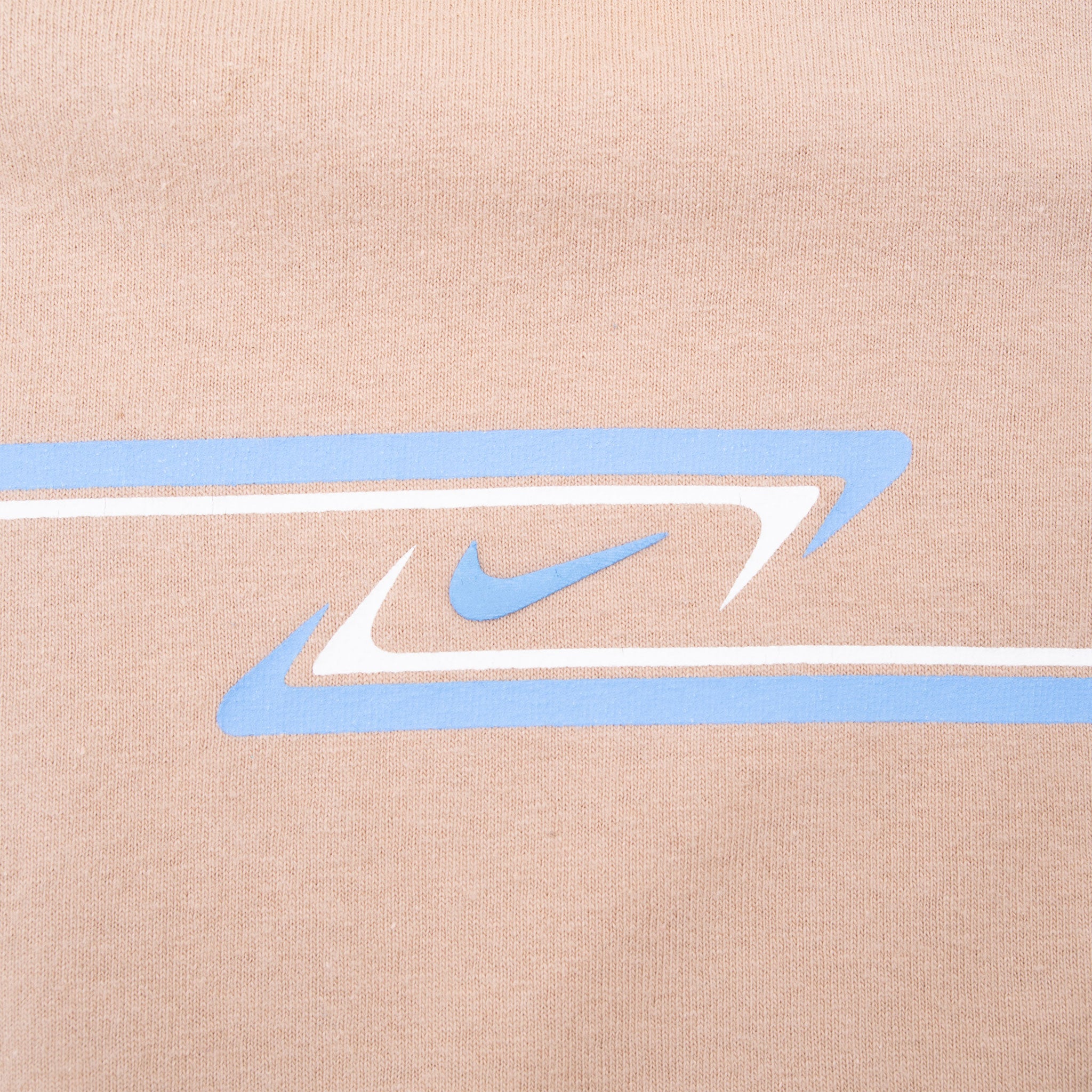 Vintage Nike Swoosh Beige Tee Shirt 2000S Size Xl