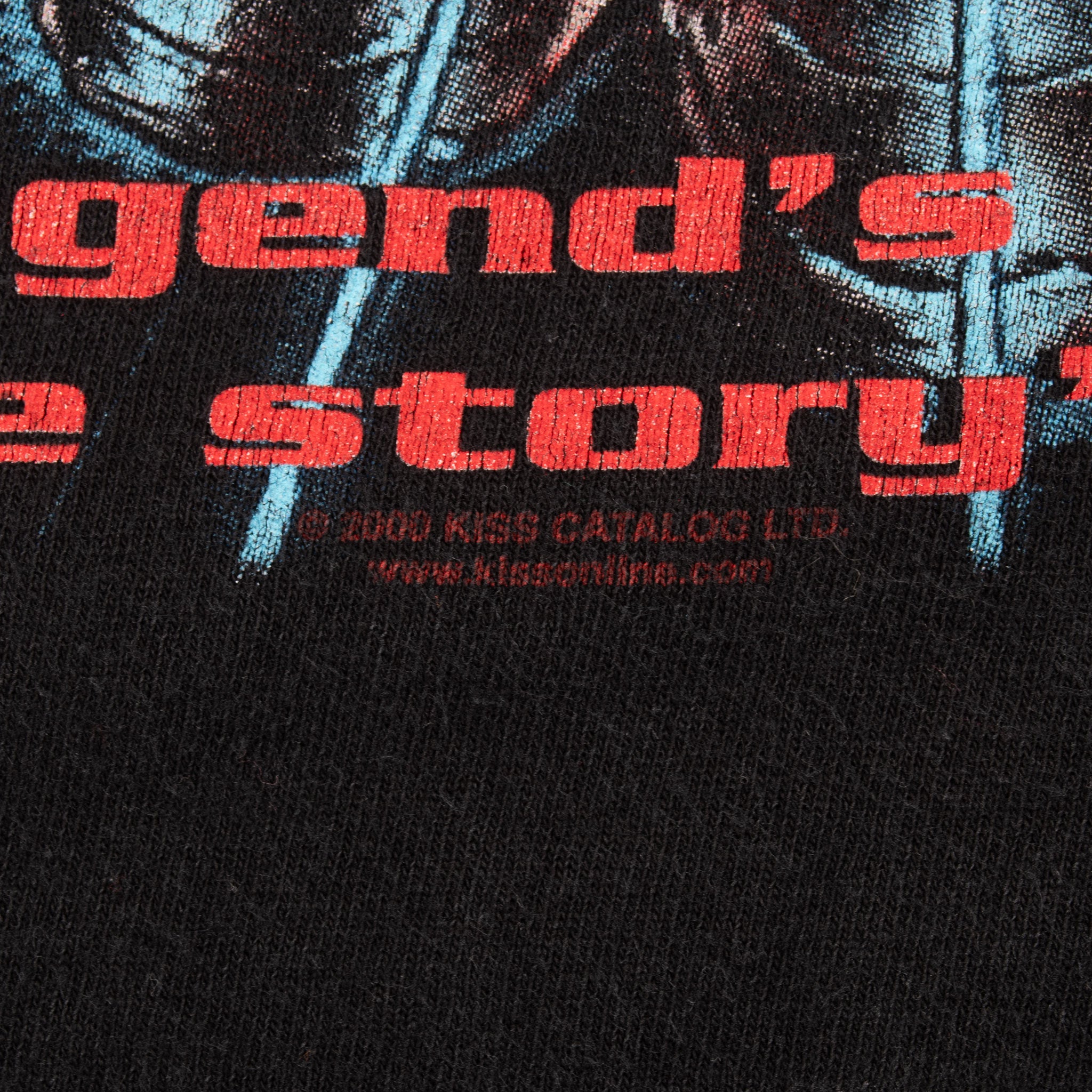 Vintage Kiss The Farewell Tour 2000 Tee Shirt Size Large With Single Stitch Sleeves