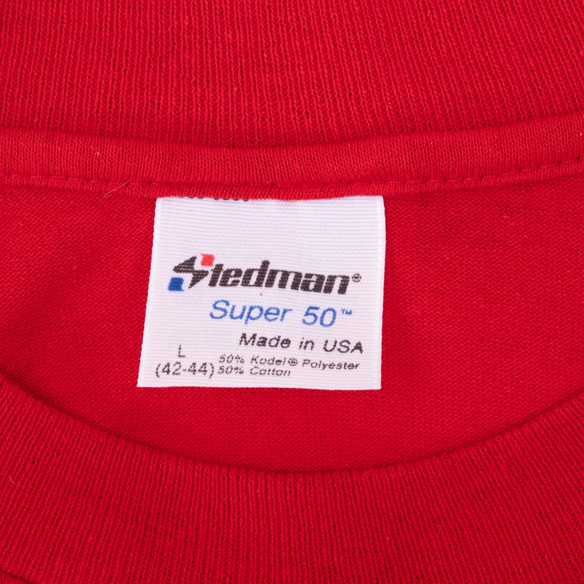 Vintage MLB Cincinnati Reds World Series Champions Tee Shirt 1990 Size Medium Made In USA With Single Stitch Sleeves