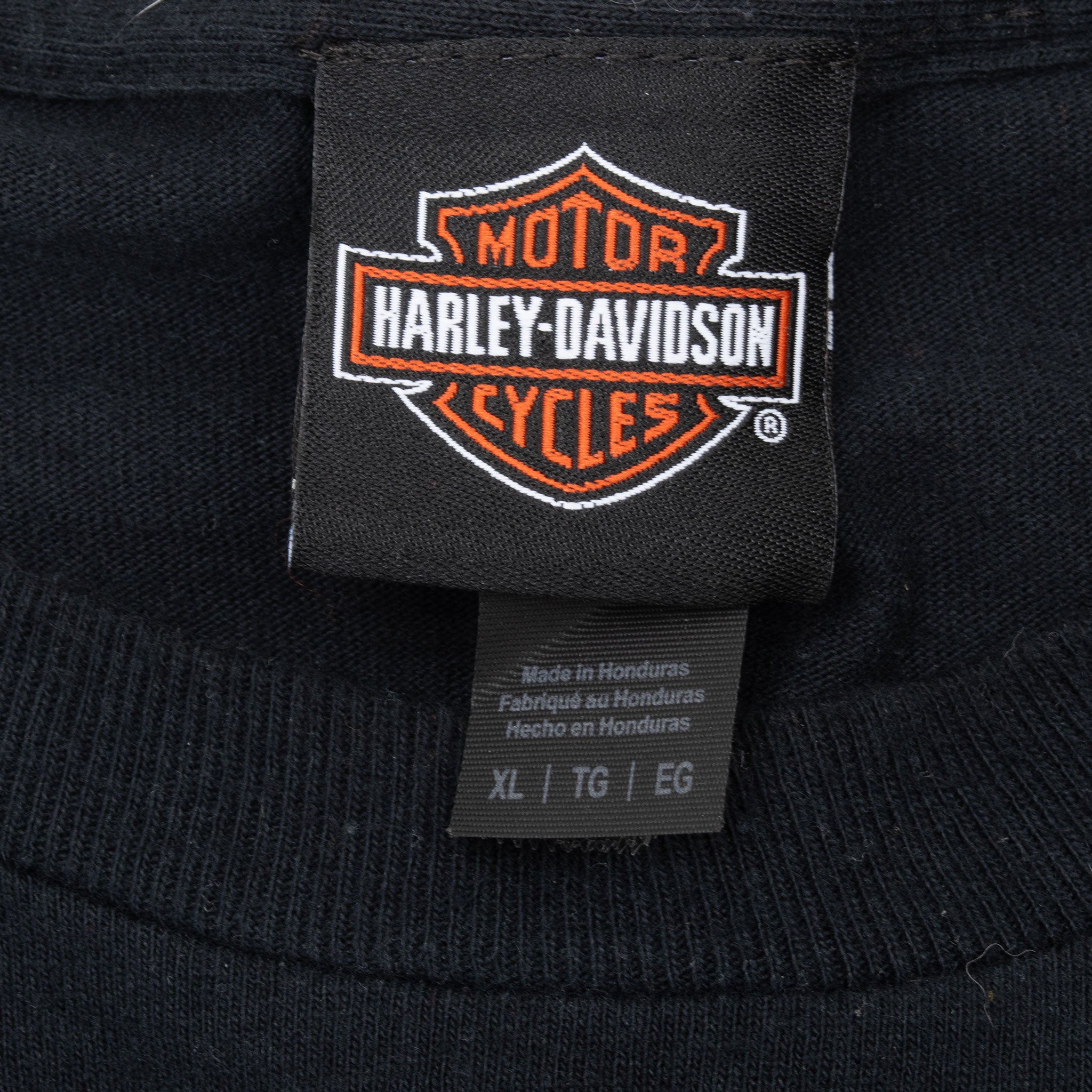 Vintage Harley Davidson Temple Texas Long Sleeve Pocket Tee Shirt Size XL