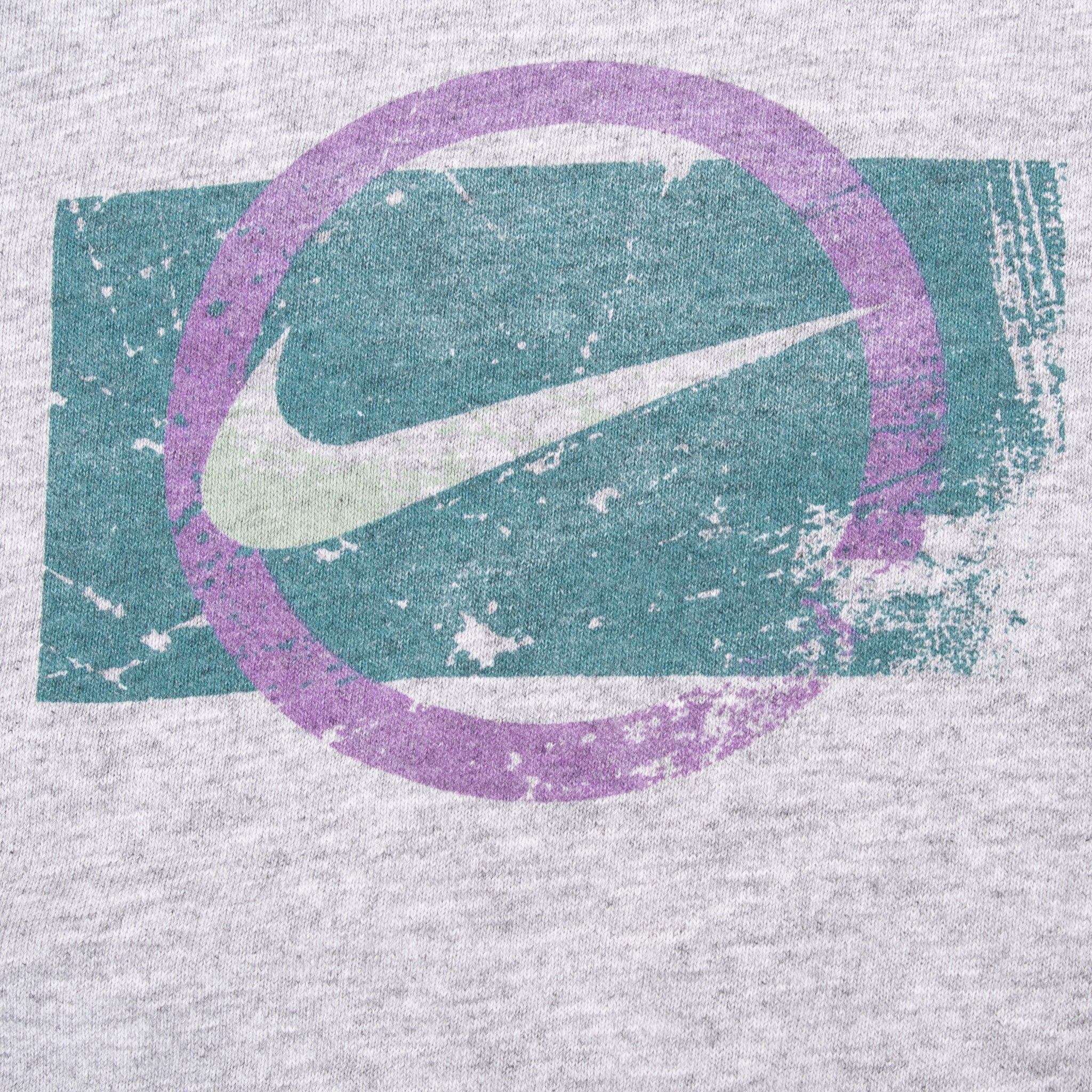 Vintage Nike Spellout Grey Tee Shirt 1990S Size Large Made In Usa