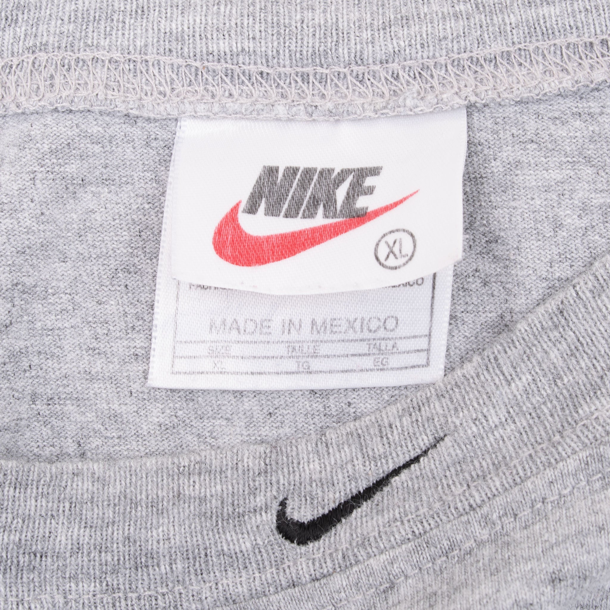 VINTAGE NIKE CENTER SWOOSH GREY TANK TOP TEE SHIRT 1990S XL