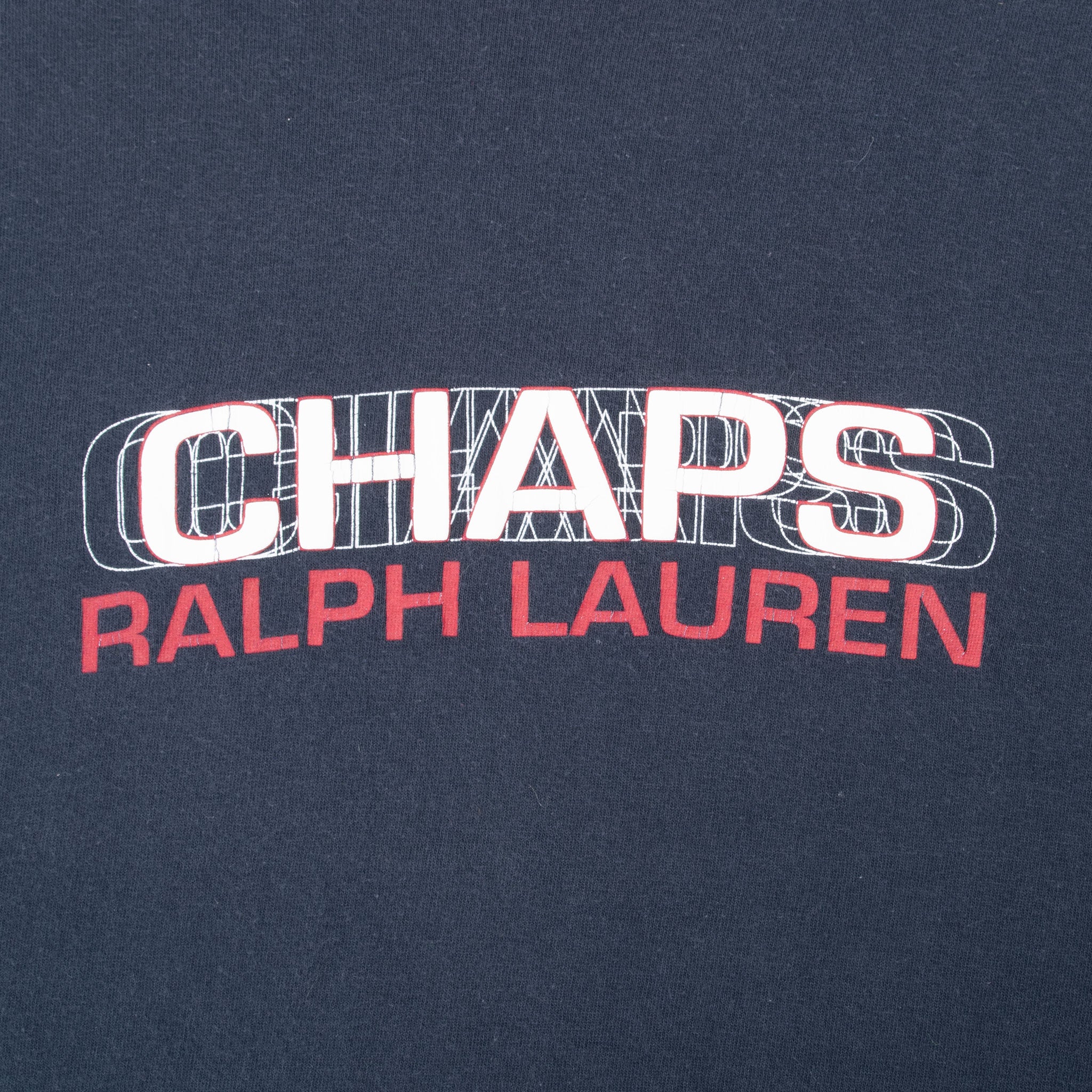 Vintage Chaps Ralph Lauren Navy Blue Long Sleeve Tee Shirt 1990S Size 2Xl