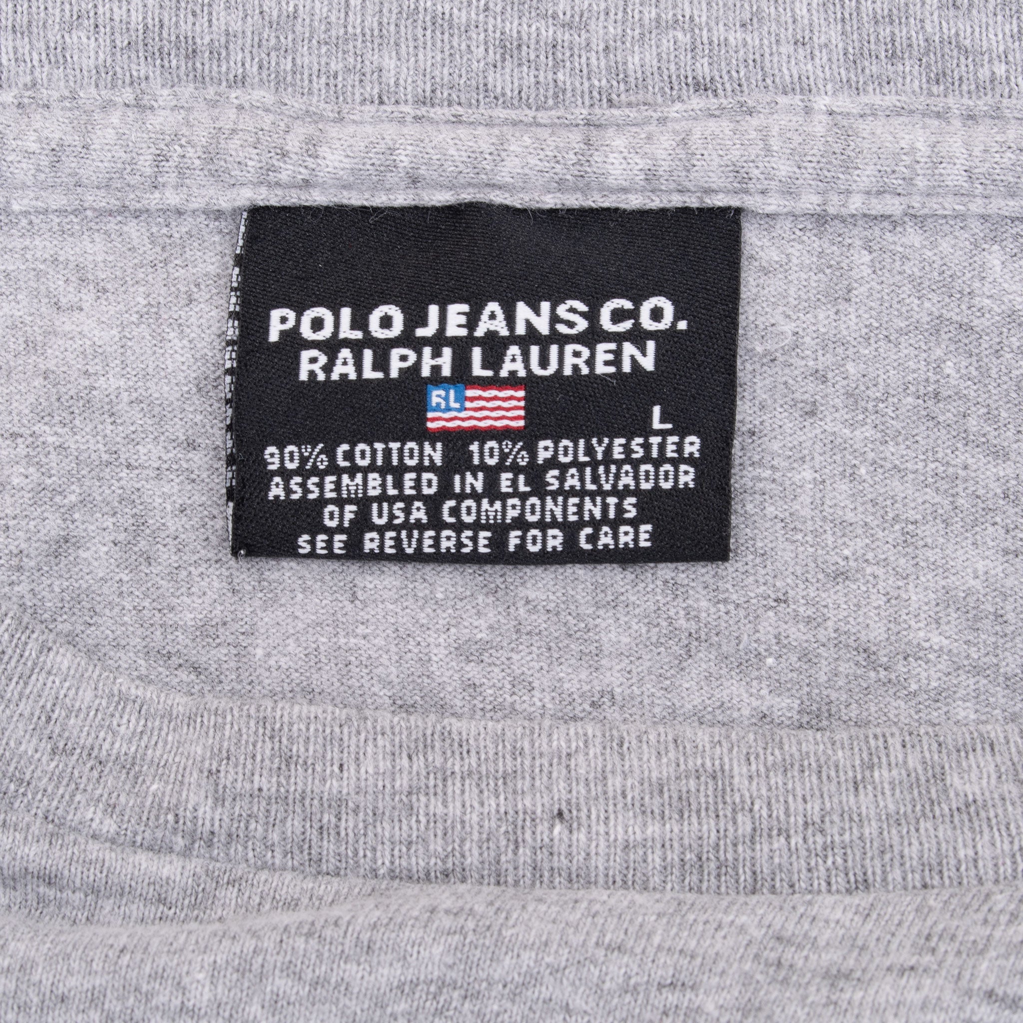 Vintage Ralph Lauren Polo Jeans Tee Shirt 1990S Size Large Made In Usa