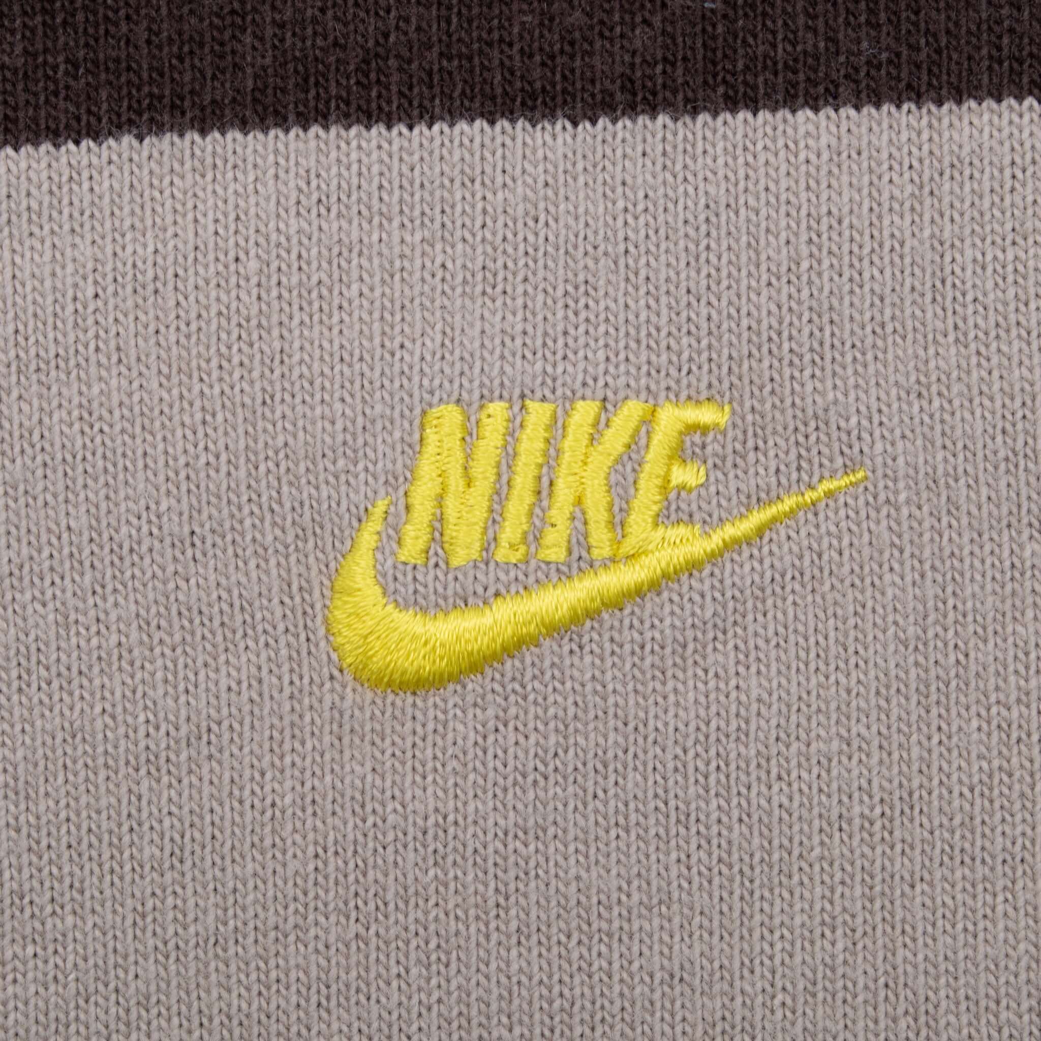 Vintage Nike Classic Swoosh Beige And Brown Polo Shirt 2000S Size Large