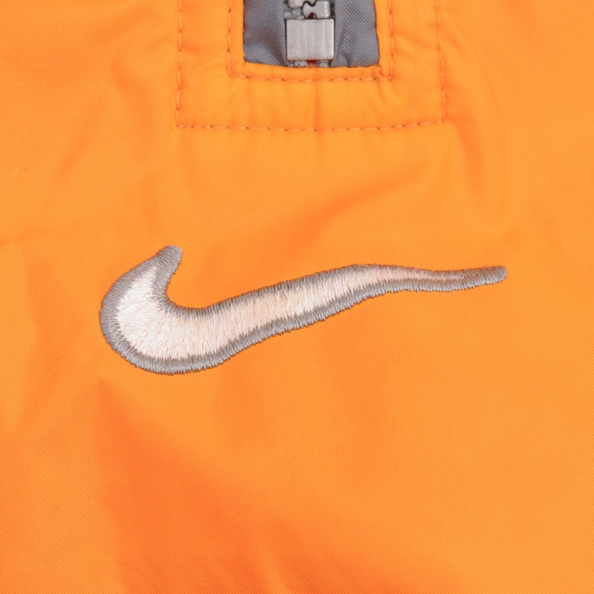 Vintage Nike Pullover Windbreaker Orange & White Jacket 1990S Size Large