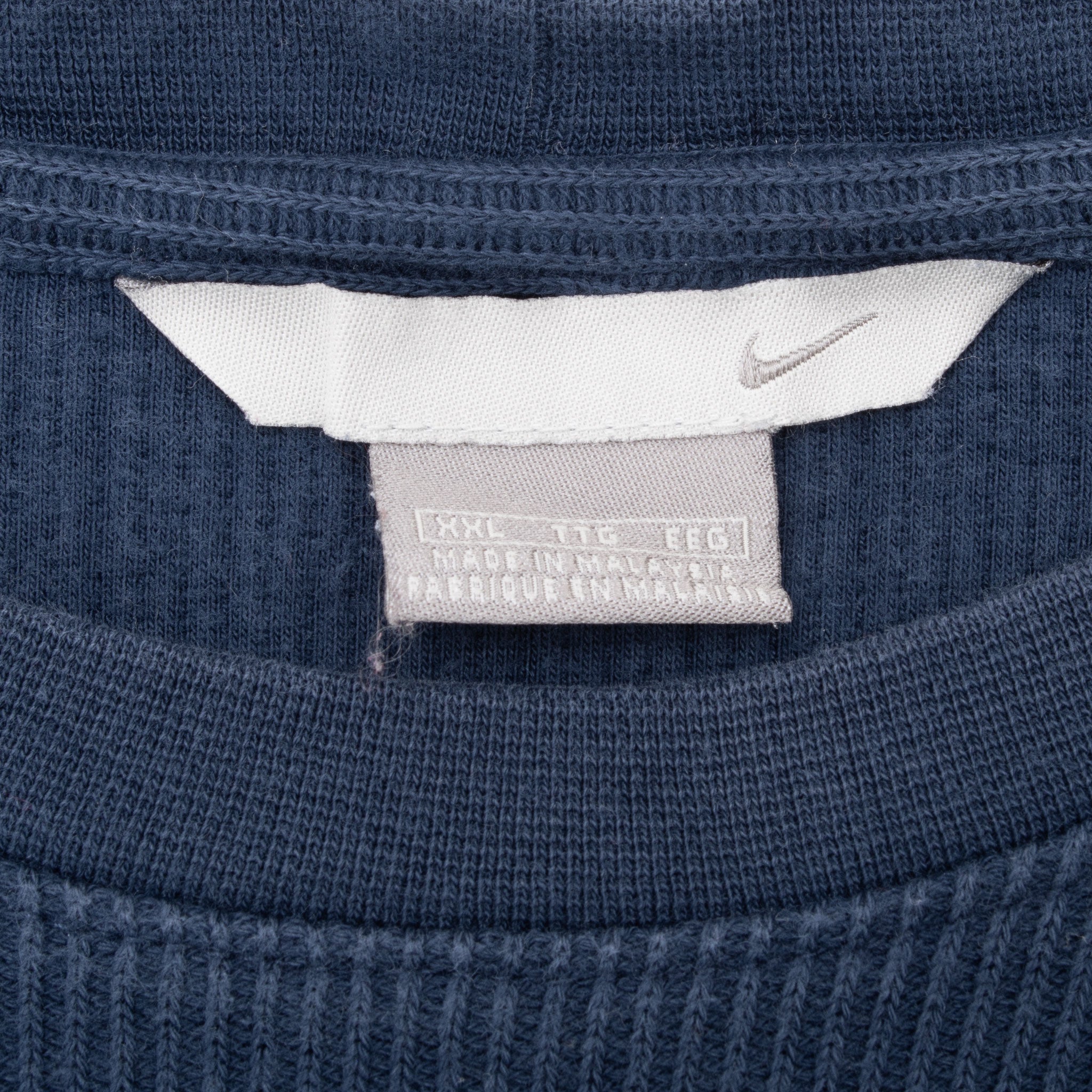 Vintage Nike Big Swoosh Navy Blue Sweatshirt 2000S Size 2XL