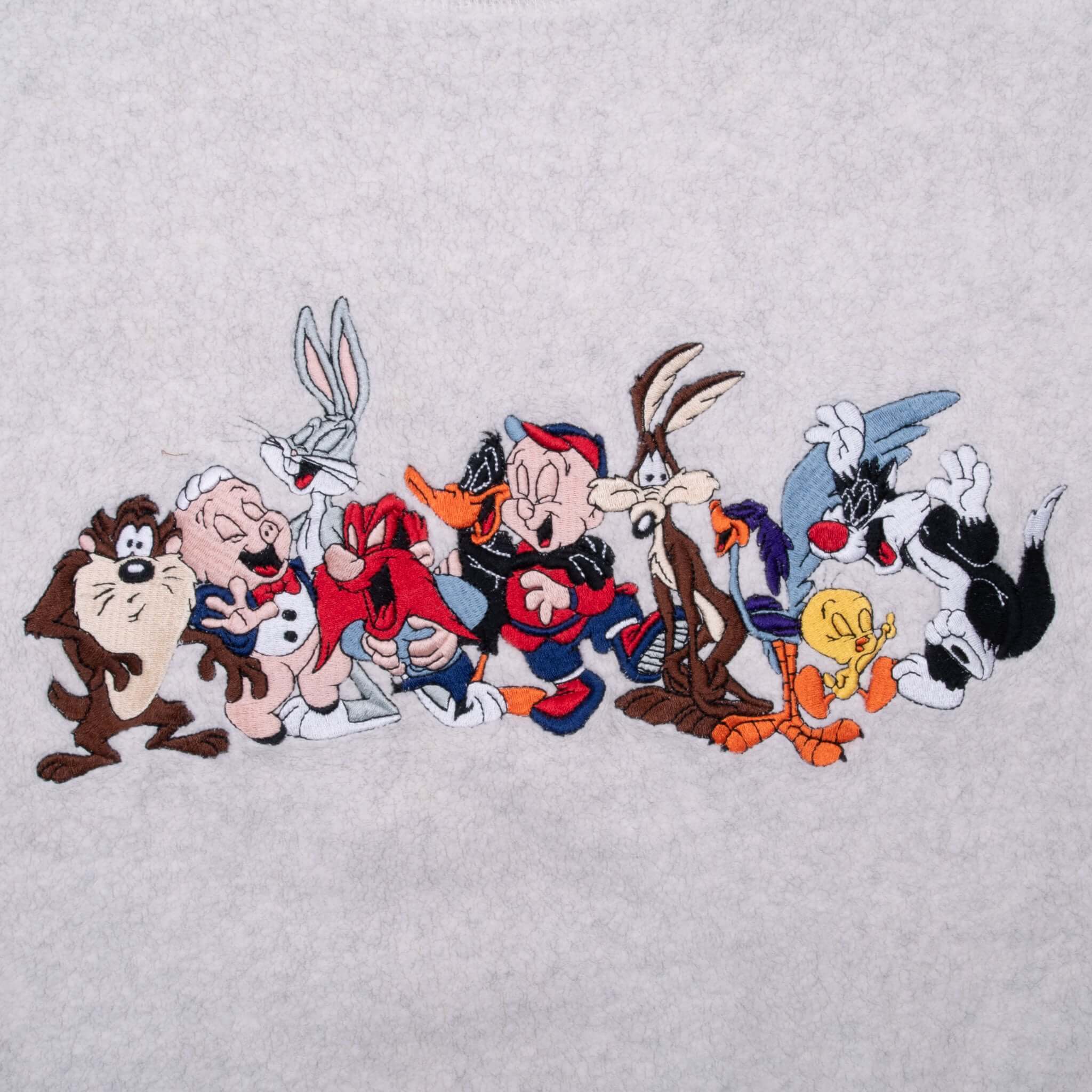 Vintage Looney Tunes Embroidered Sweatshirt 1998 Size Large