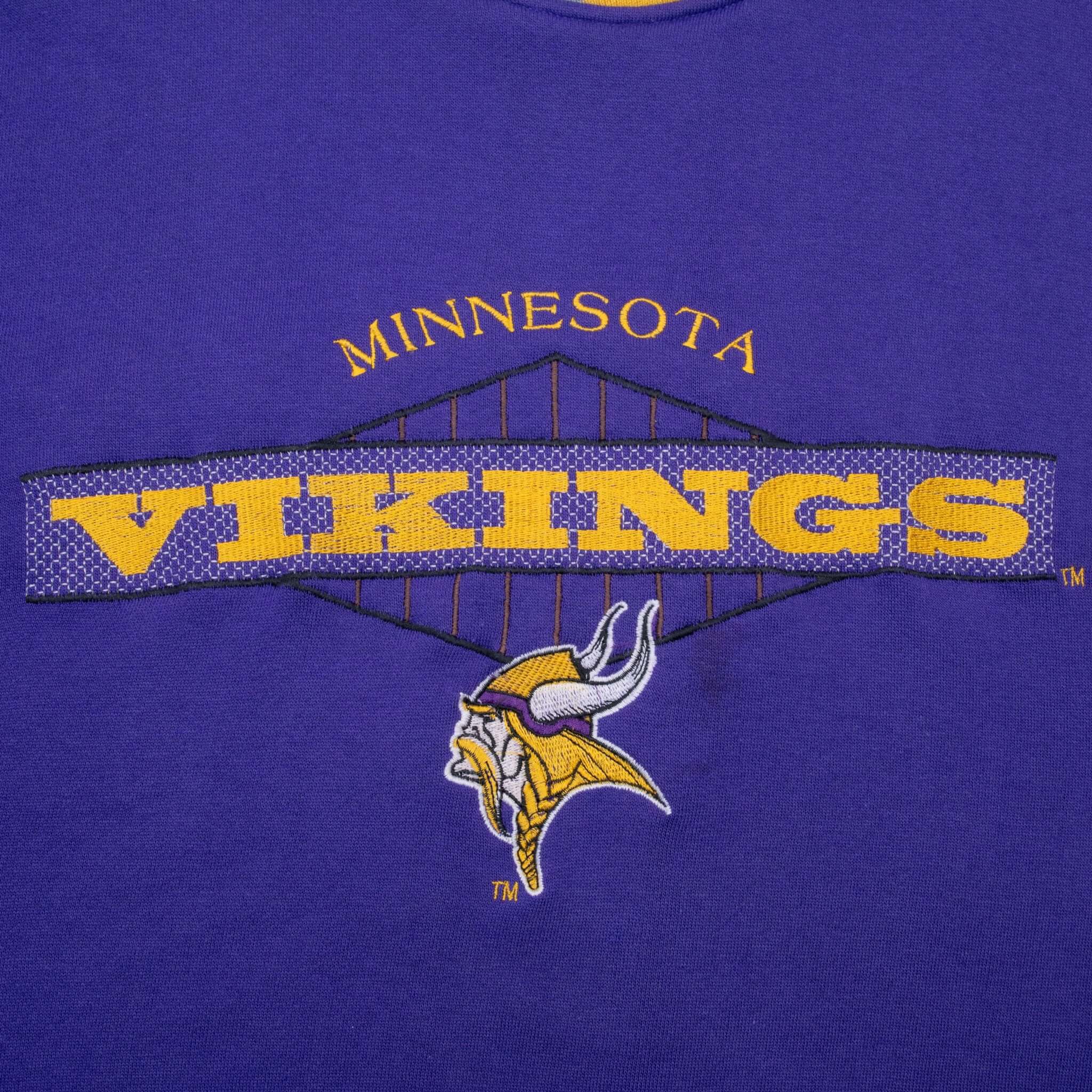 Vintage Nfl Minnesota Vikings Embroidered Starter Sweatshirt 1990S Size Large