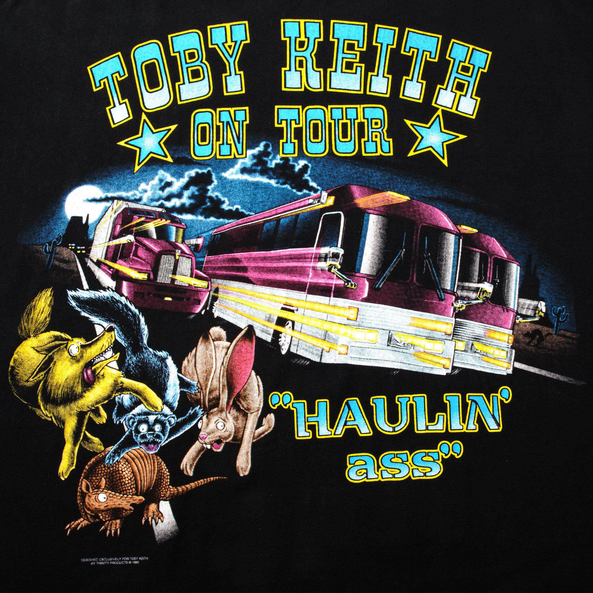 VINTAGE TOBY KEITH ON TOUR TEE SHIRT 1996 SIZE XL MADE IN USA